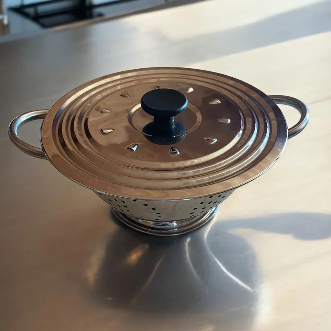 Couvercle de Cuisine en Acier Inoxydable 16-24 cm Anti Projection avec Poignée Ergonomique Argenté