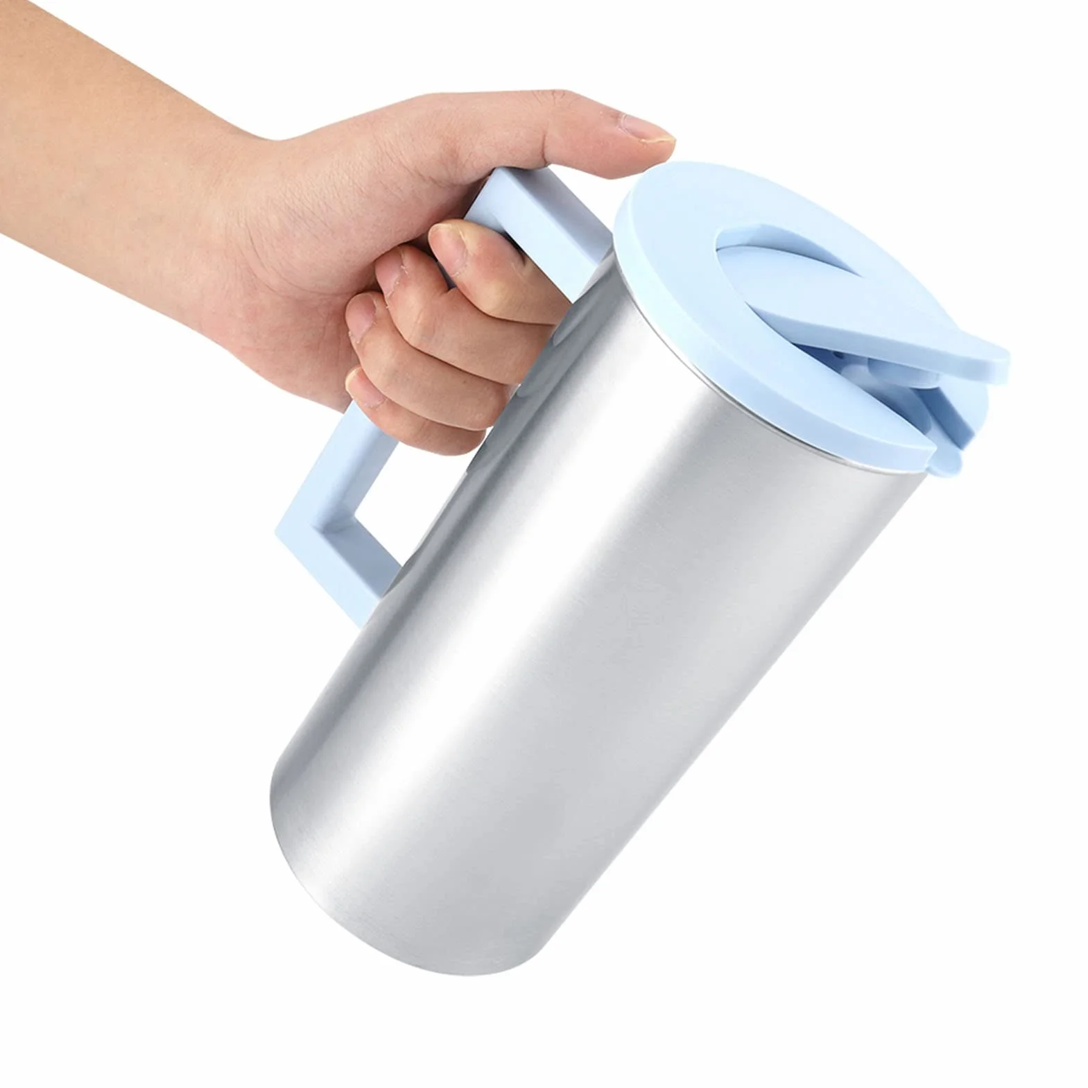 Pichet à Eau en Verre 1,8 L - Moderne, Bleu, pour Thé et Infusion