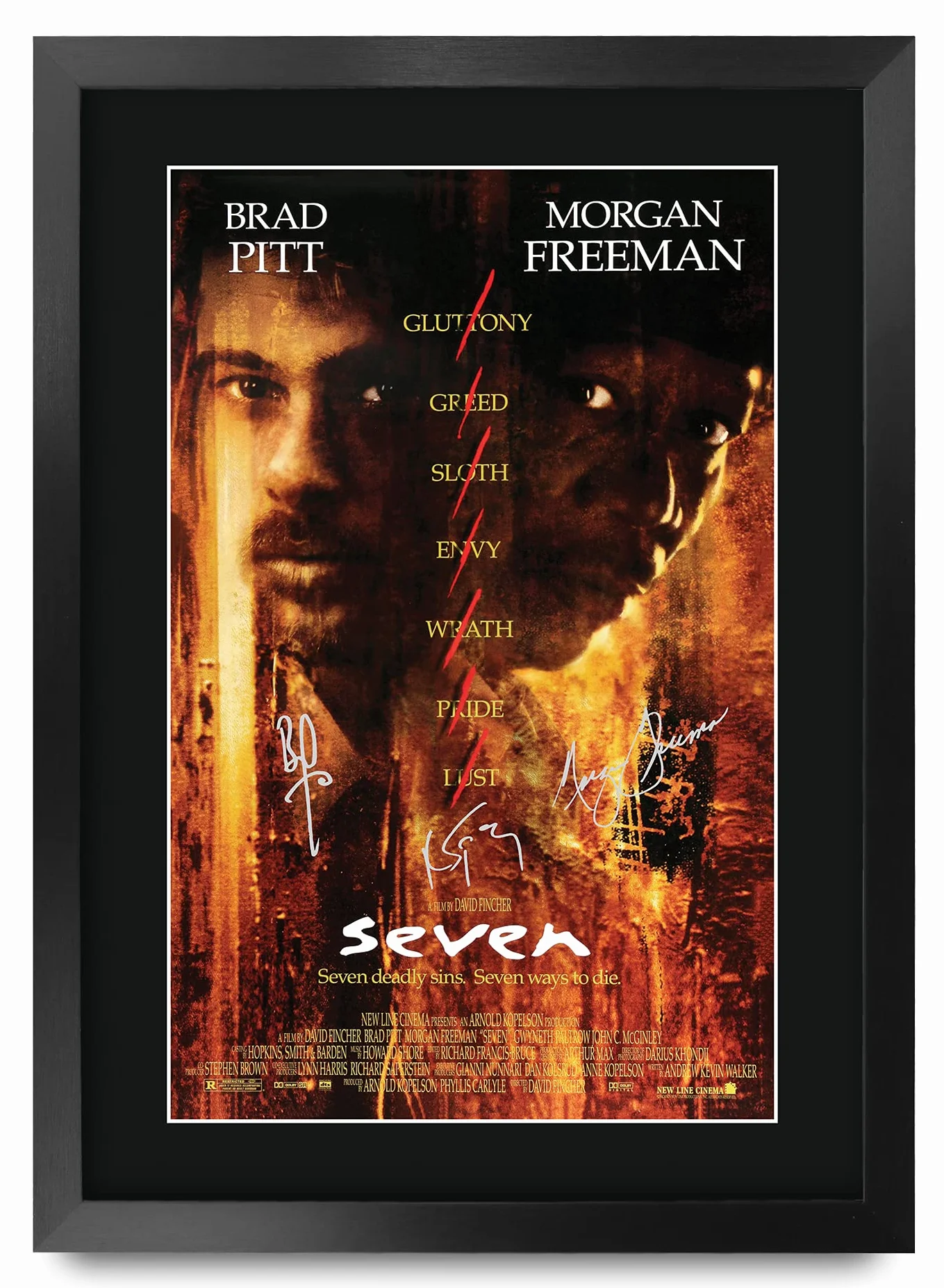 Affiche photo signée Brad Pitt A3 encadré Cadeaux imprimés autographe