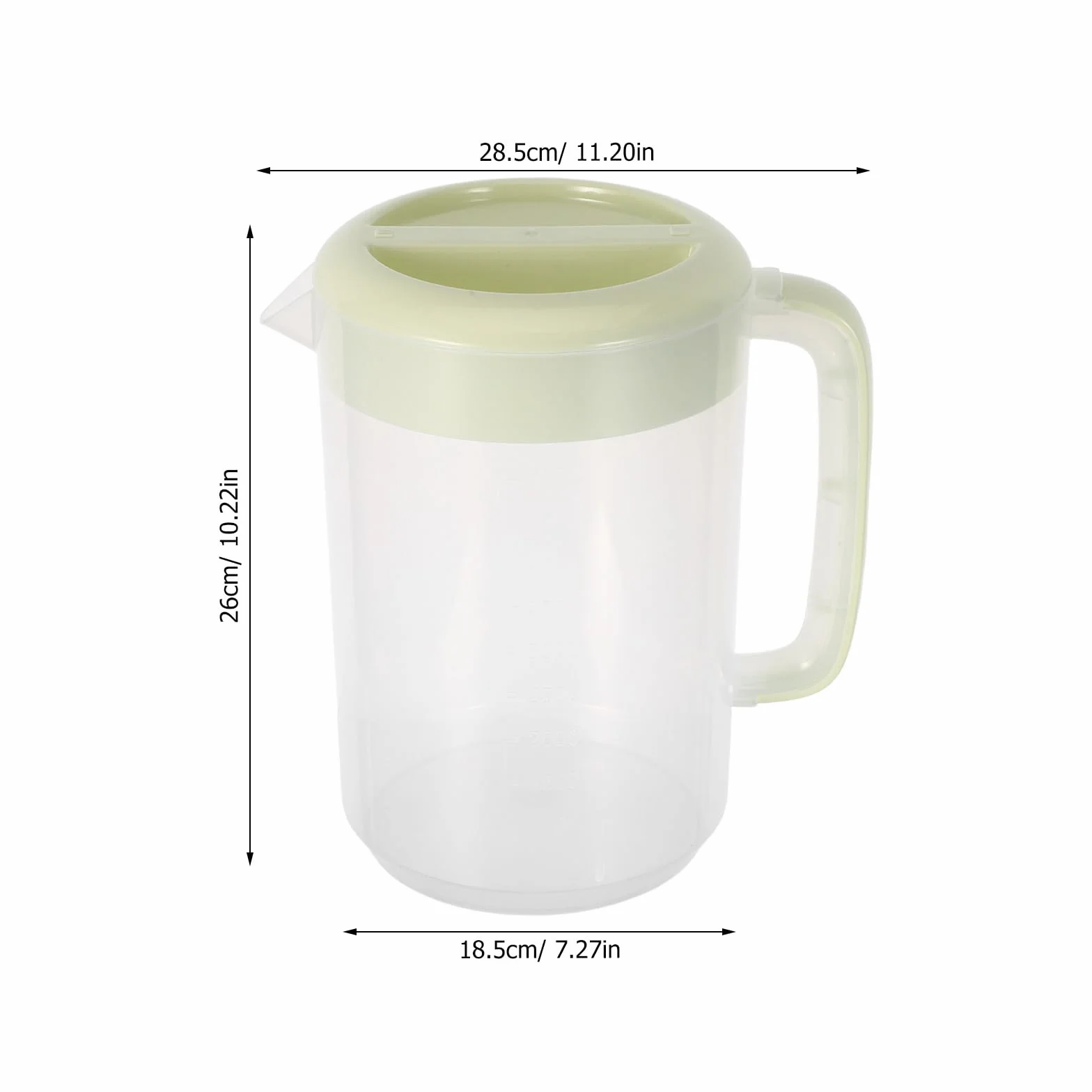 Uonlytech Pichet d'eau froide en plastique 5 L pour réfrigérateur, thé glacé, jus, lait, café
