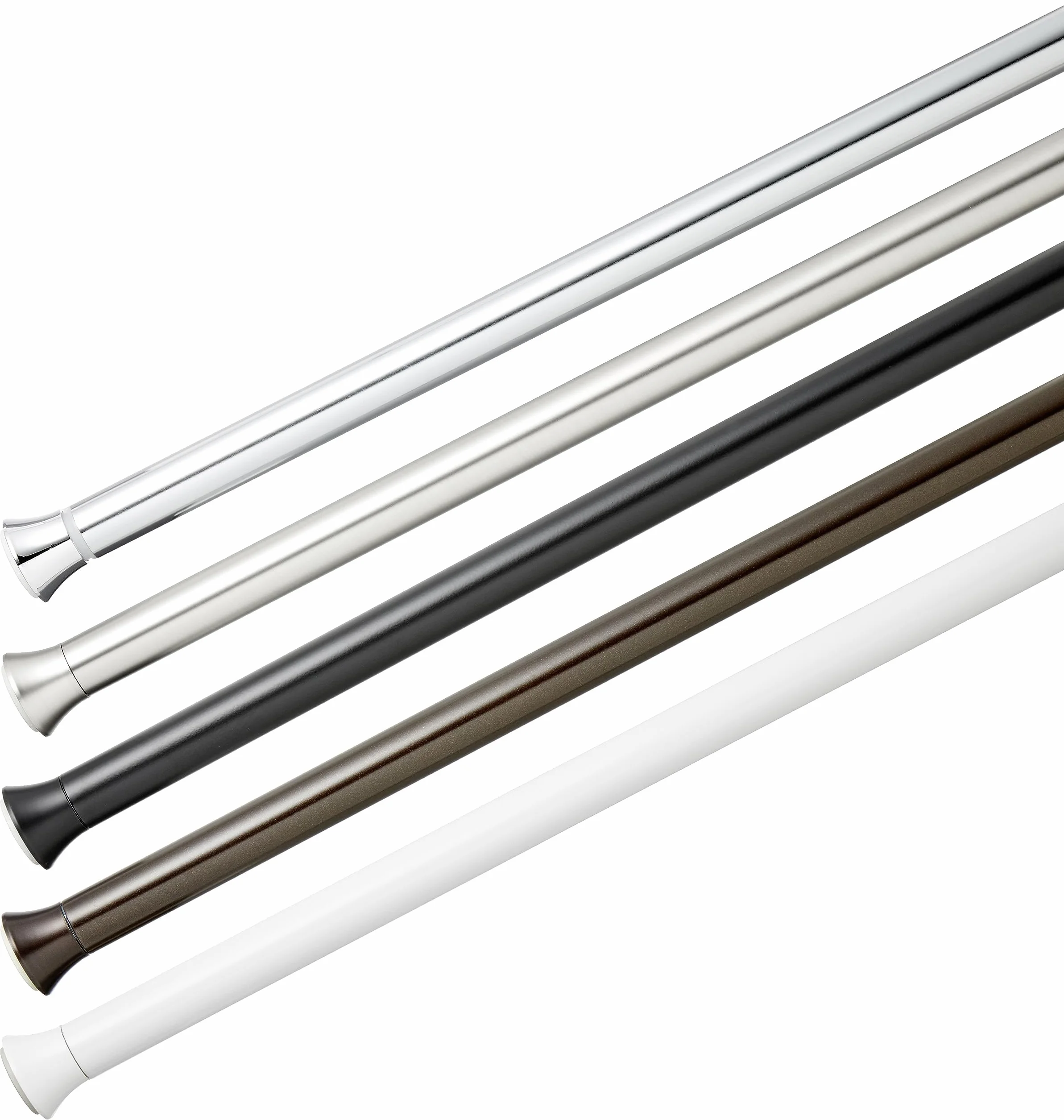 Amazon Basics Tringle de rideau de douche extensible ajustable nickel 61-91 cm