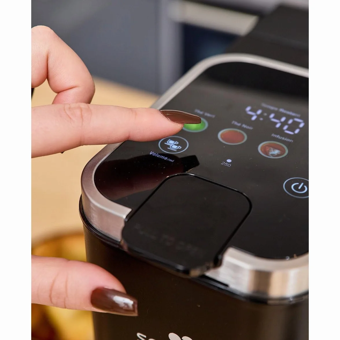 SENYA Machine à thé Tea Time Pro 1,2 L 1000W Écran tactile Détartrage automatique