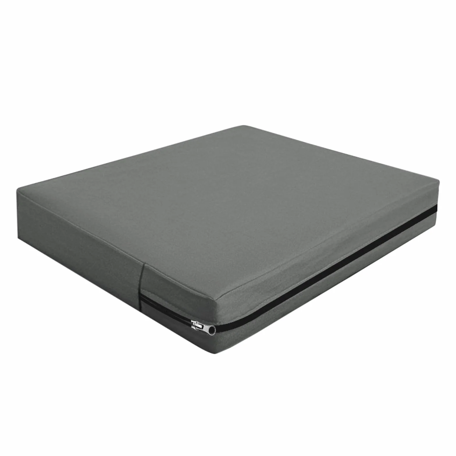 Housse Coussin Exterieur Impermeable 60x60x10cm Siège Canapé Protection Complète avec Fermeture Éclair Amovible Gris Clair