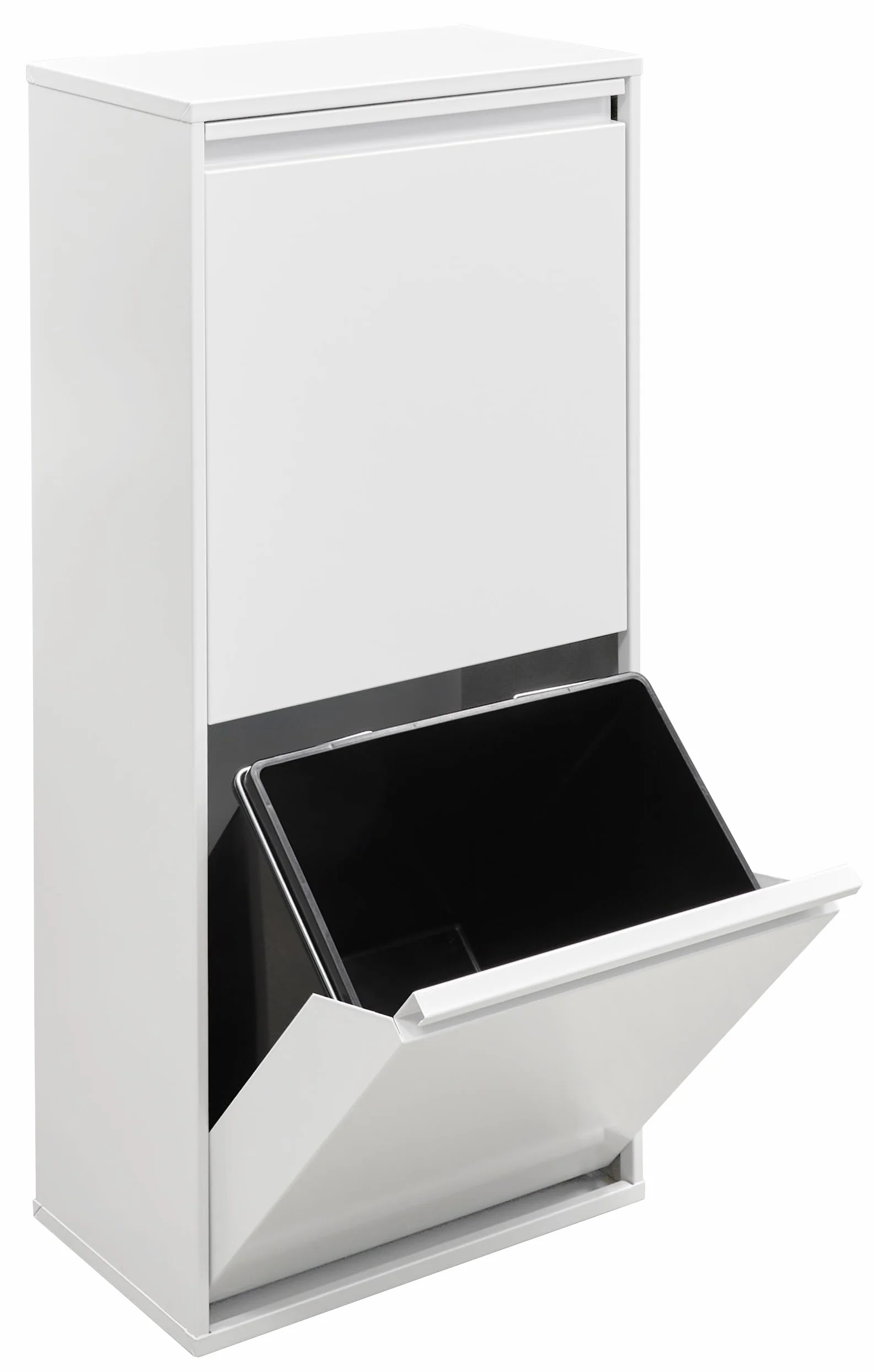 Arregui Basic CR401-B2 Poubelle de recyclage 2 compartiments 46 L Blanc