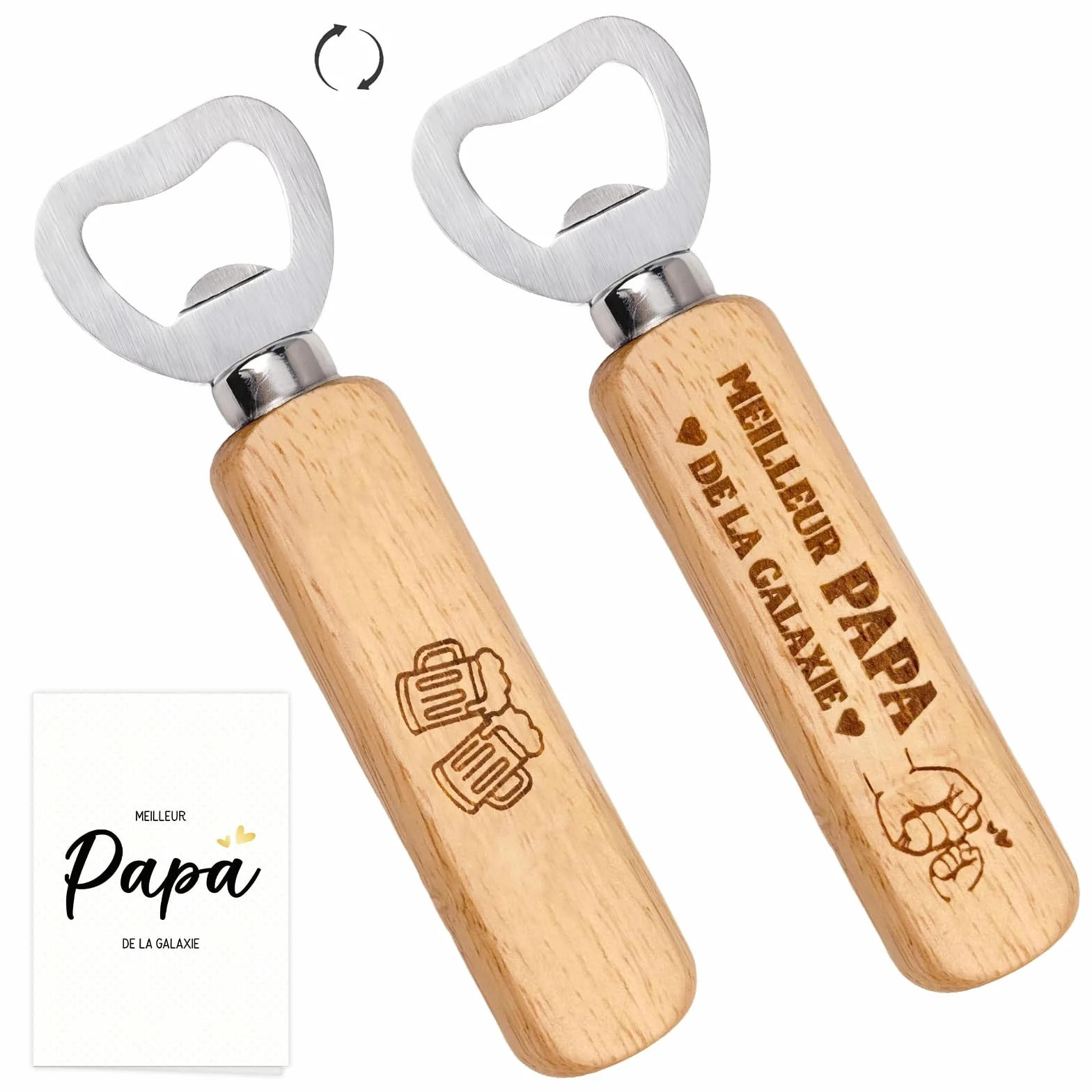 Porte Clef Gravé MEILLEUR PAPA DE LA GALAXIE Cadeau Fête des Pères