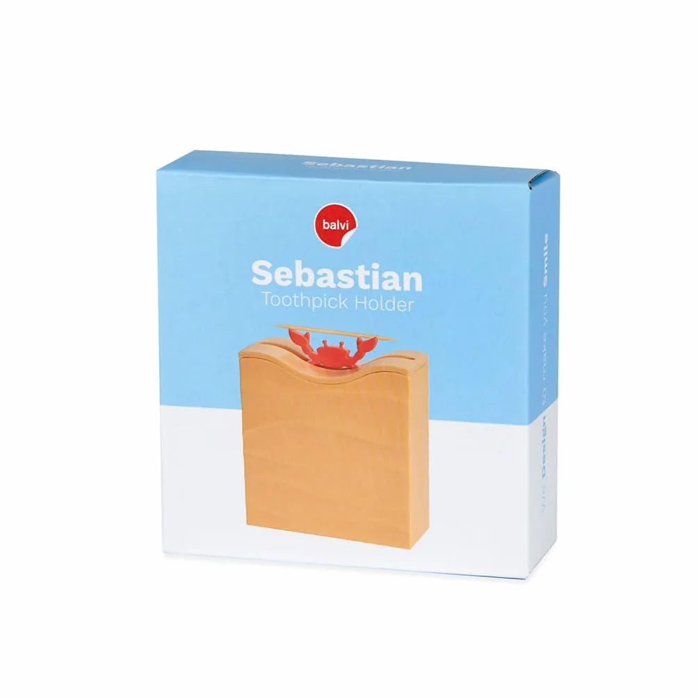 Balvi Porte Cure-Dents Sebastian Rouge Magique Plastique