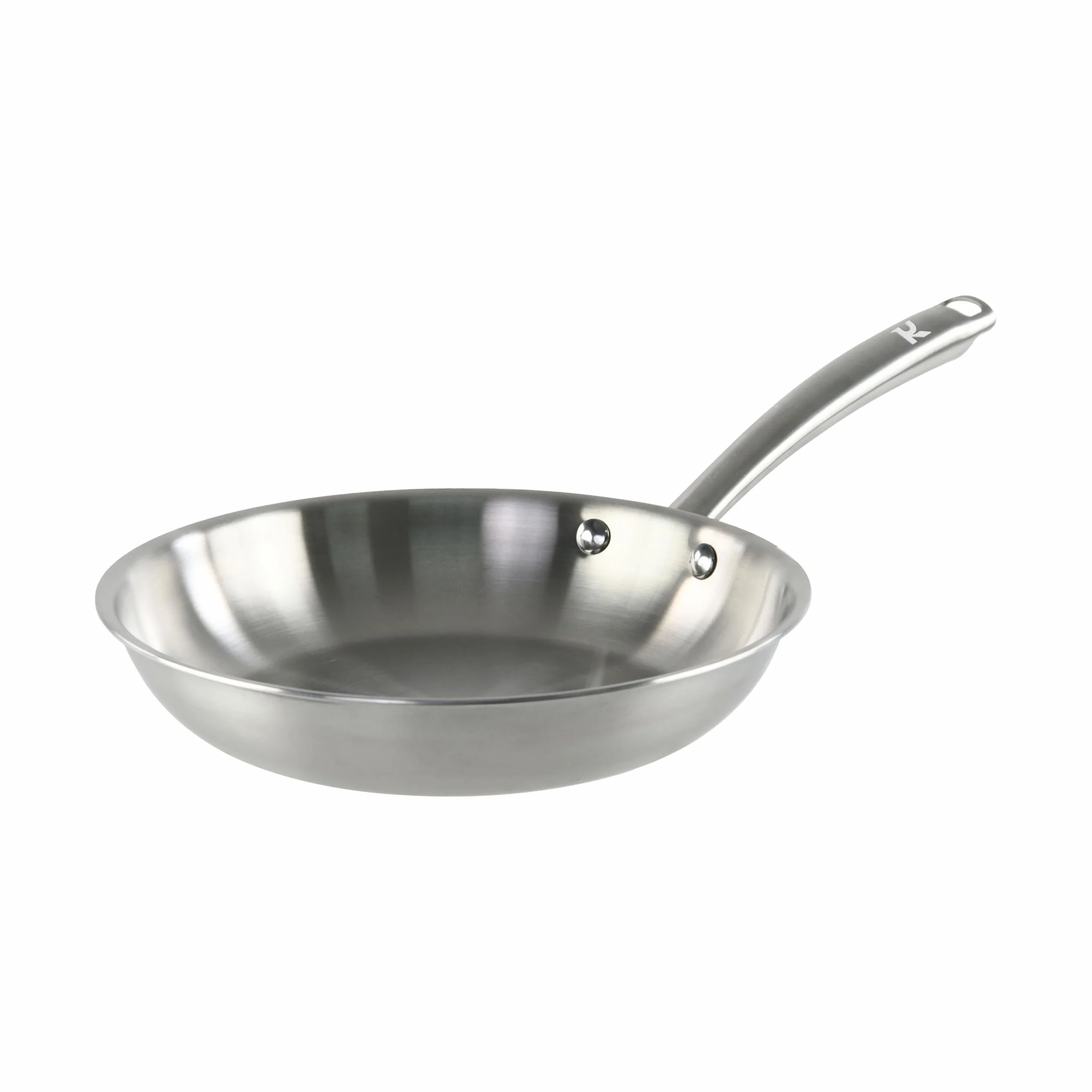 KAMBERG Poêle Ø28 cm Acier Inoxydable 18/10 Triply Sans PFAS Tous feux induction four