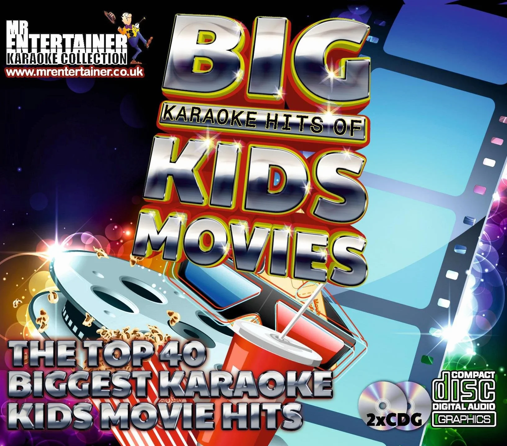 Mr Entertainer Big Hits of Kids Movies Double G Pack 40 Top Songs Chantez les chansons de Disney et plus de films pour enfants