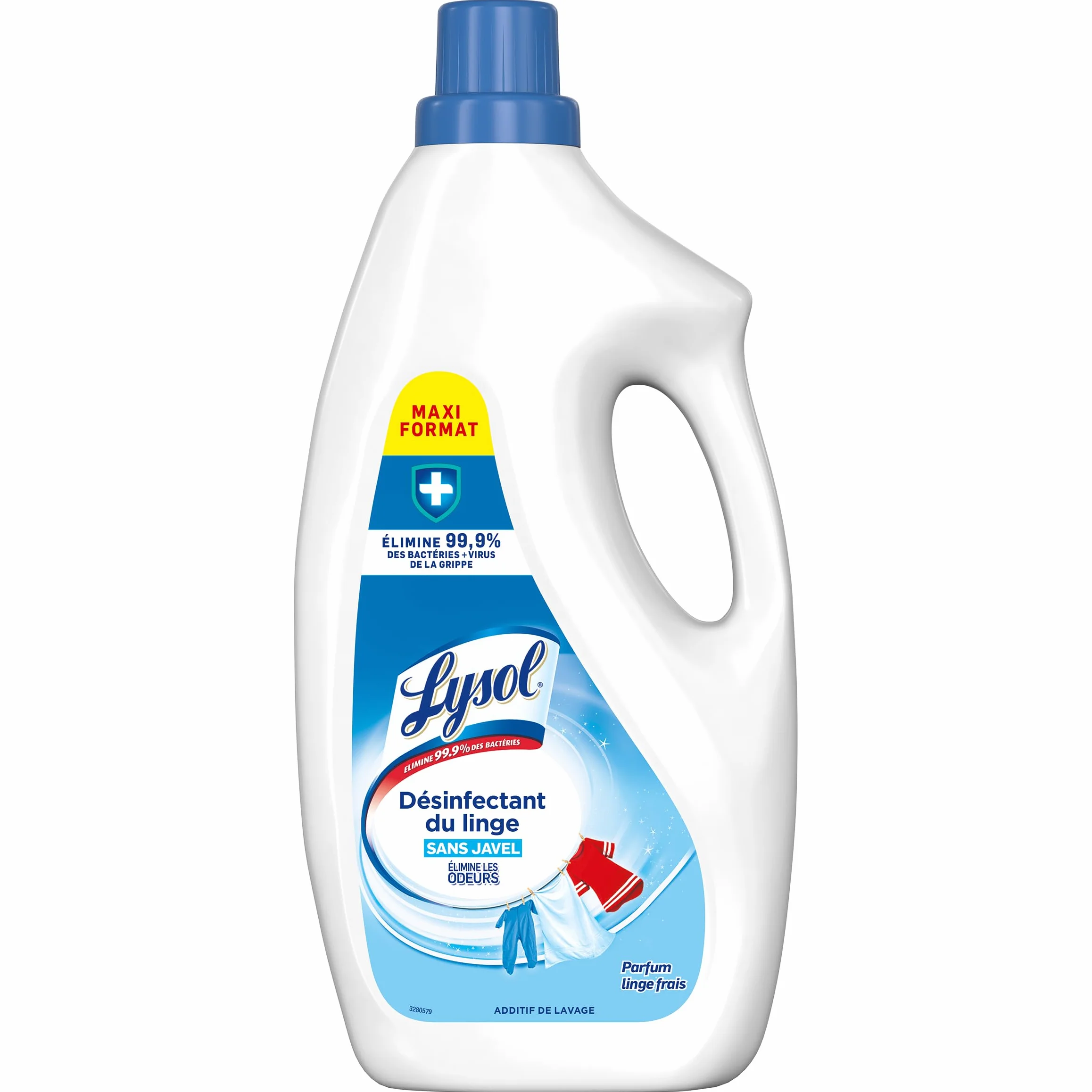 Lysol Désinfectant du Linge Liquide 2L - Anti-Odeurs - Parfum Linge Frais