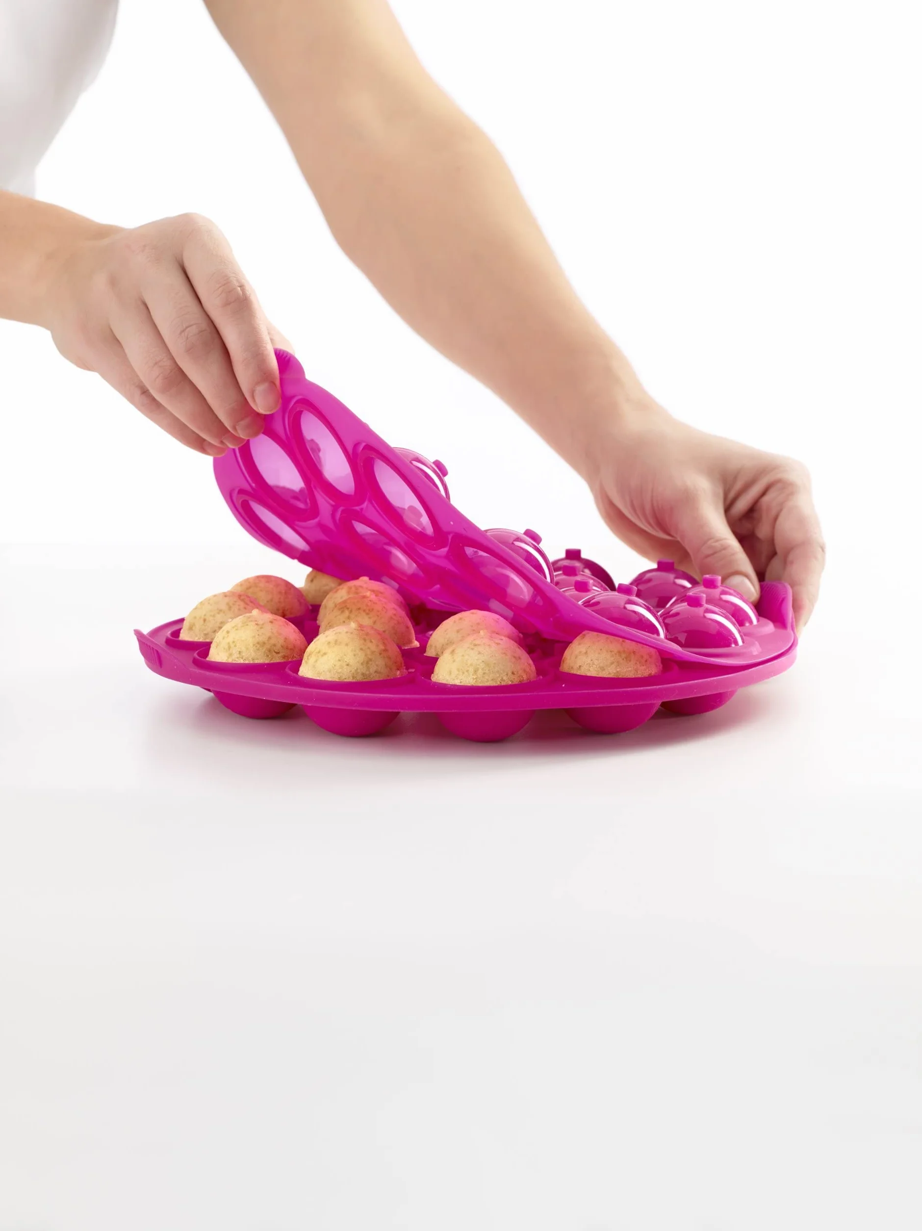 Lékué Cake Pop moule 18 Cavité Silicone 45 x 35 x 25 cm Rose