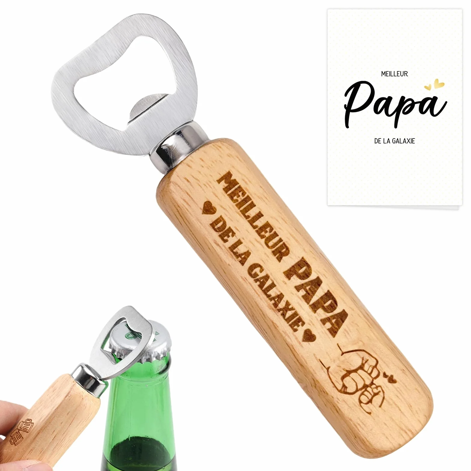 Porte Clef Gravé MEILLEUR PAPA DE LA GALAXIE Cadeau Fête des Pères