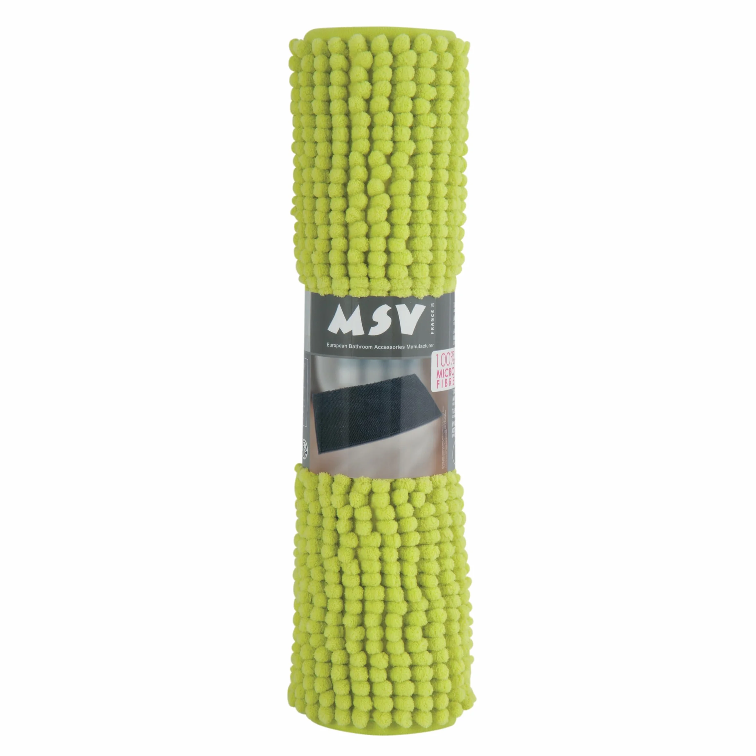 Tapis de Bain Microfibre Chenille Anti-dérapant 40x60 cm Vert Clair