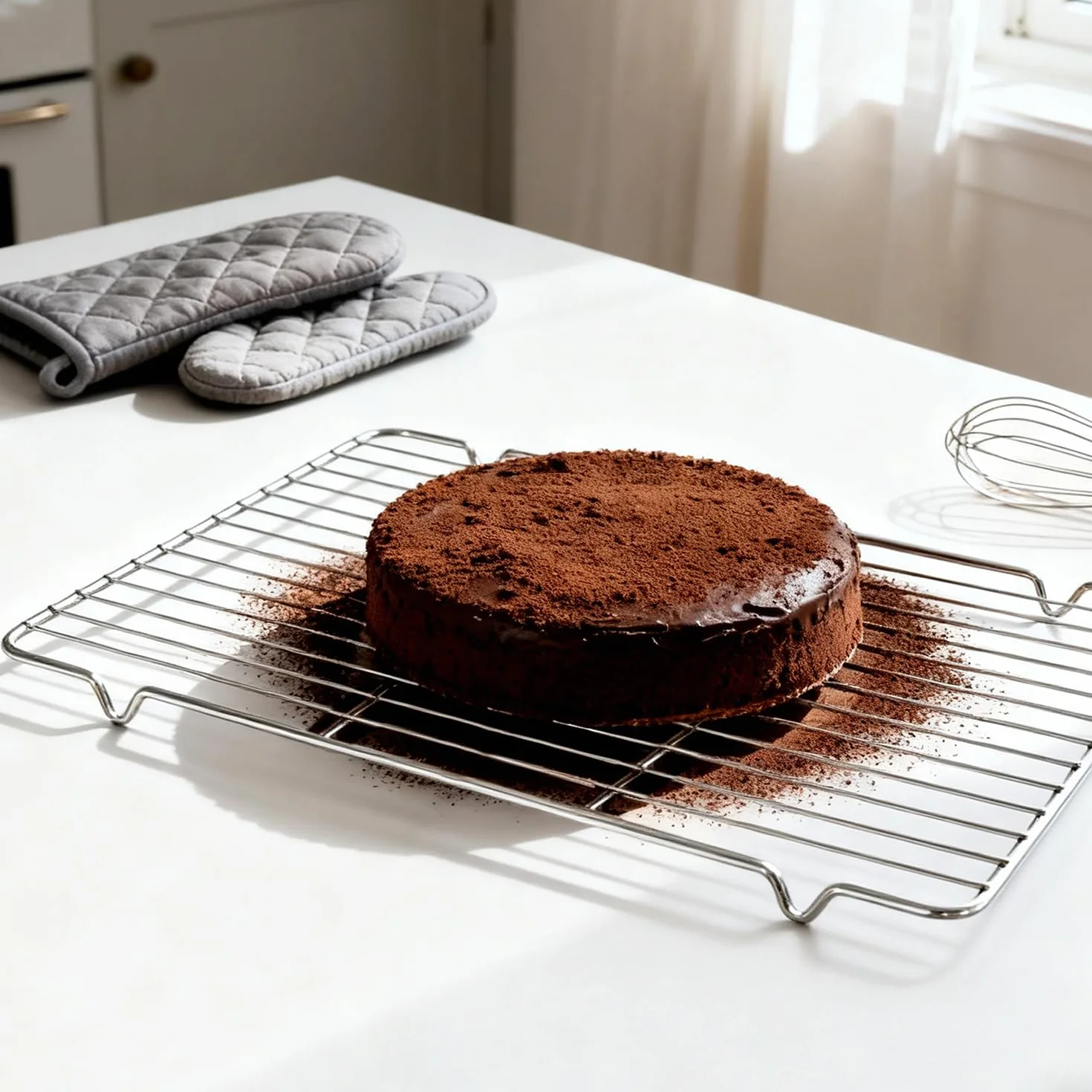 Grille Patisserie Refroidissement 35x22cm Acier Inoxydable 4 Pièces pour Cuisine Gâteaux