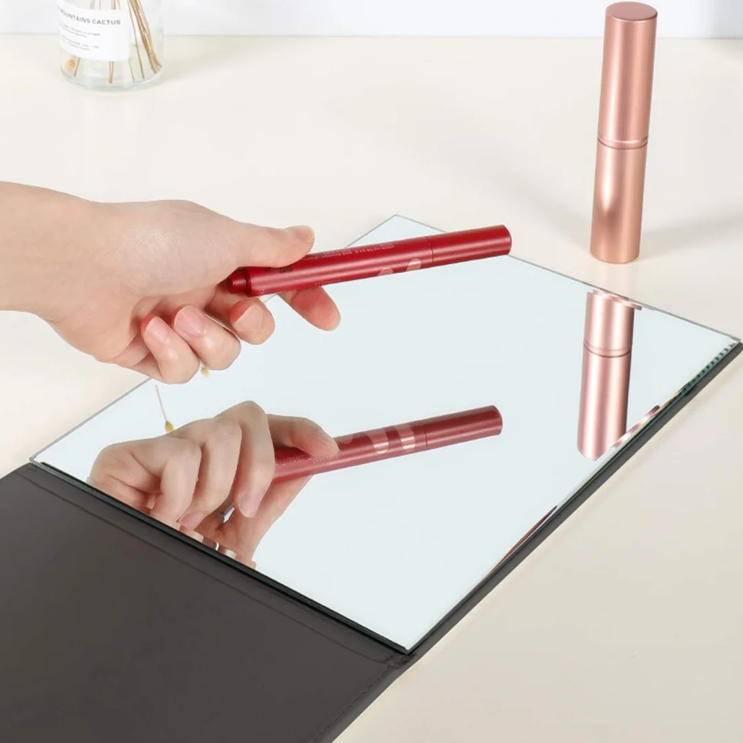 Grand Miroir de Maquillage Portable Super HD 10X7 Pouces Pliable