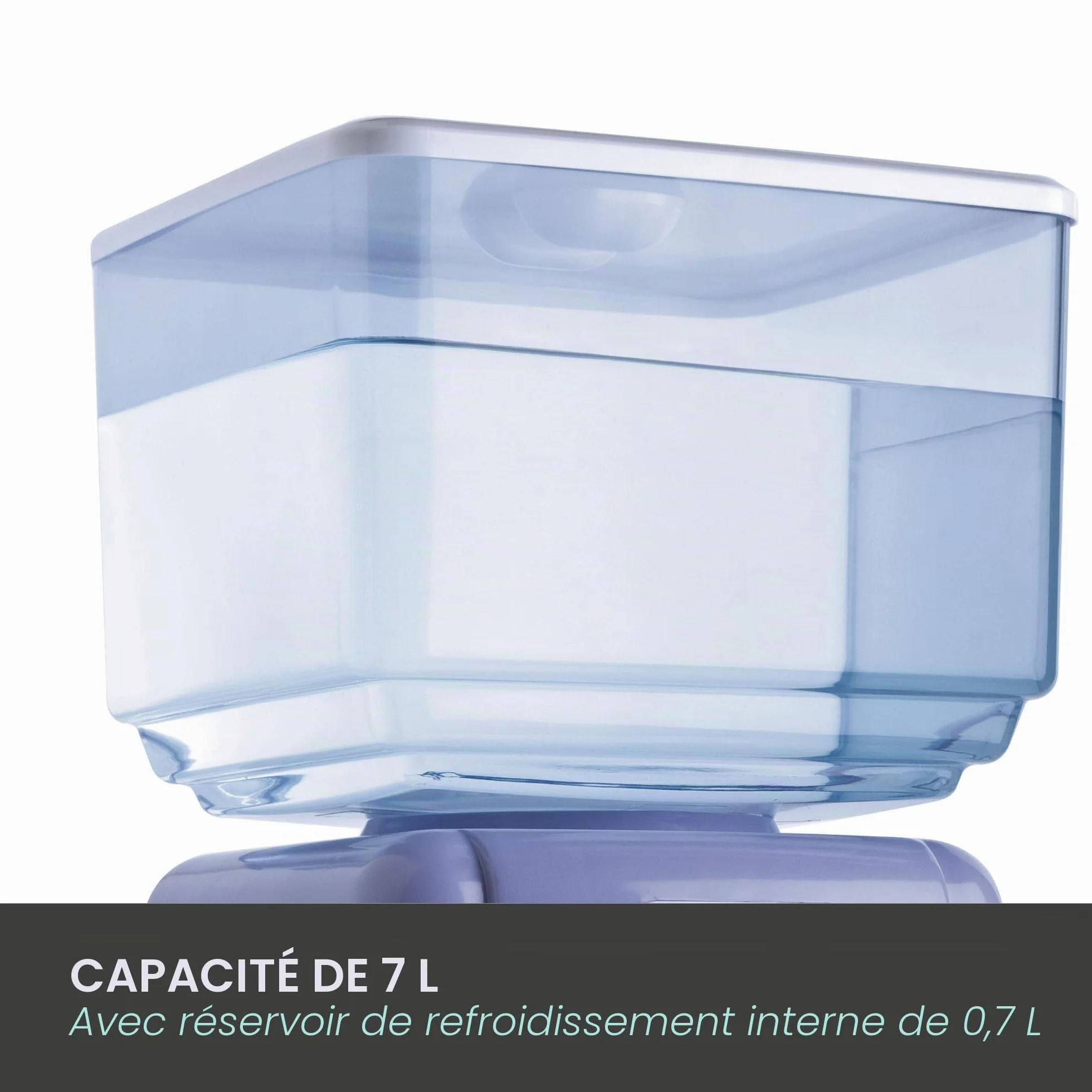Jocca Distributeur d'Eau 7 Litres Fontaine à Eau sans BPA Blanc Violet 24,5 x 23 x 34 cm