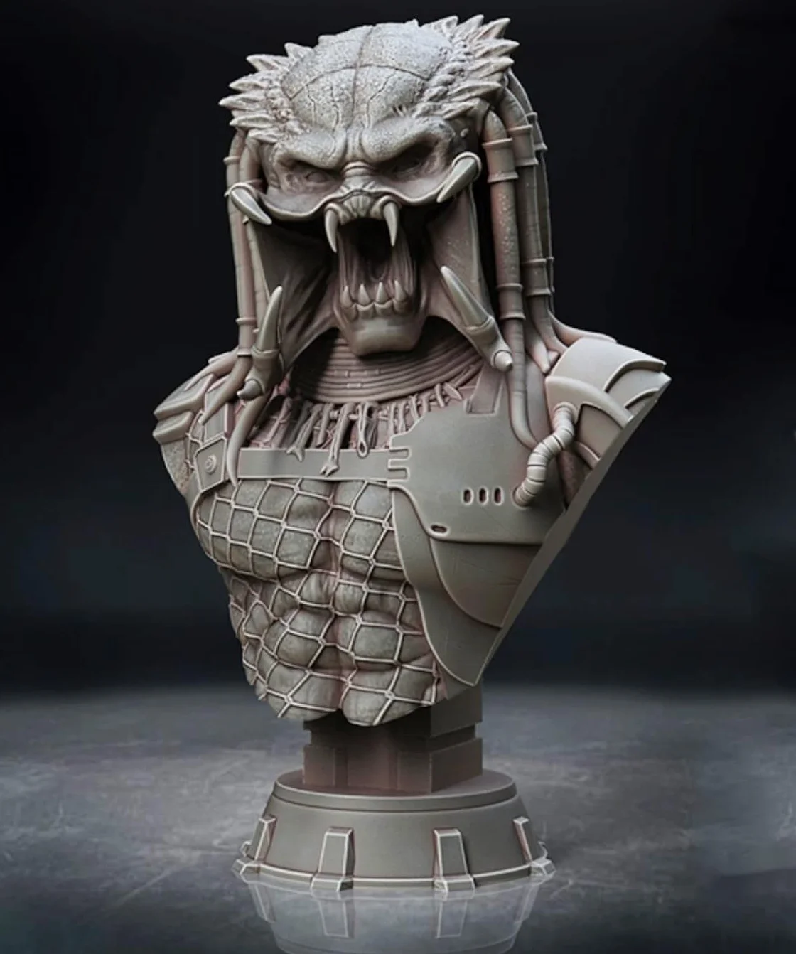 ZHANGJING Predator Guerrier Buste Figure 60mm Résine Non Peint RA-306