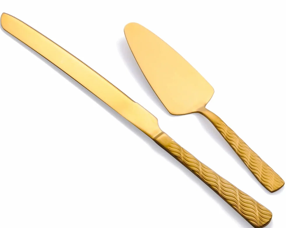 Ensemble de découpe de gâteau en Acier Inoxydable avec Couteau et Spatule