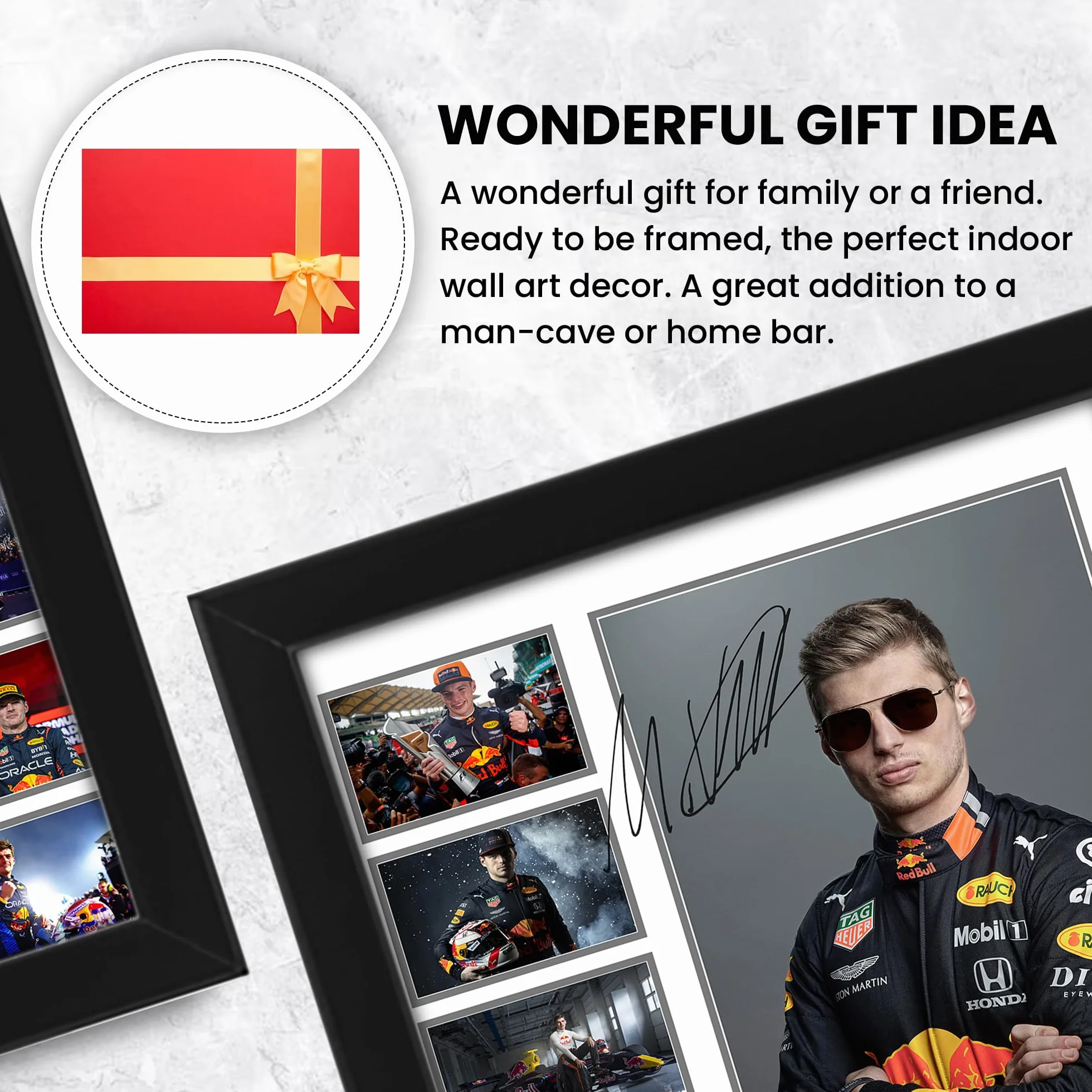 Max Verstappen Affiche signée Édition limitée autographe Objet de collection A4 30x21cm