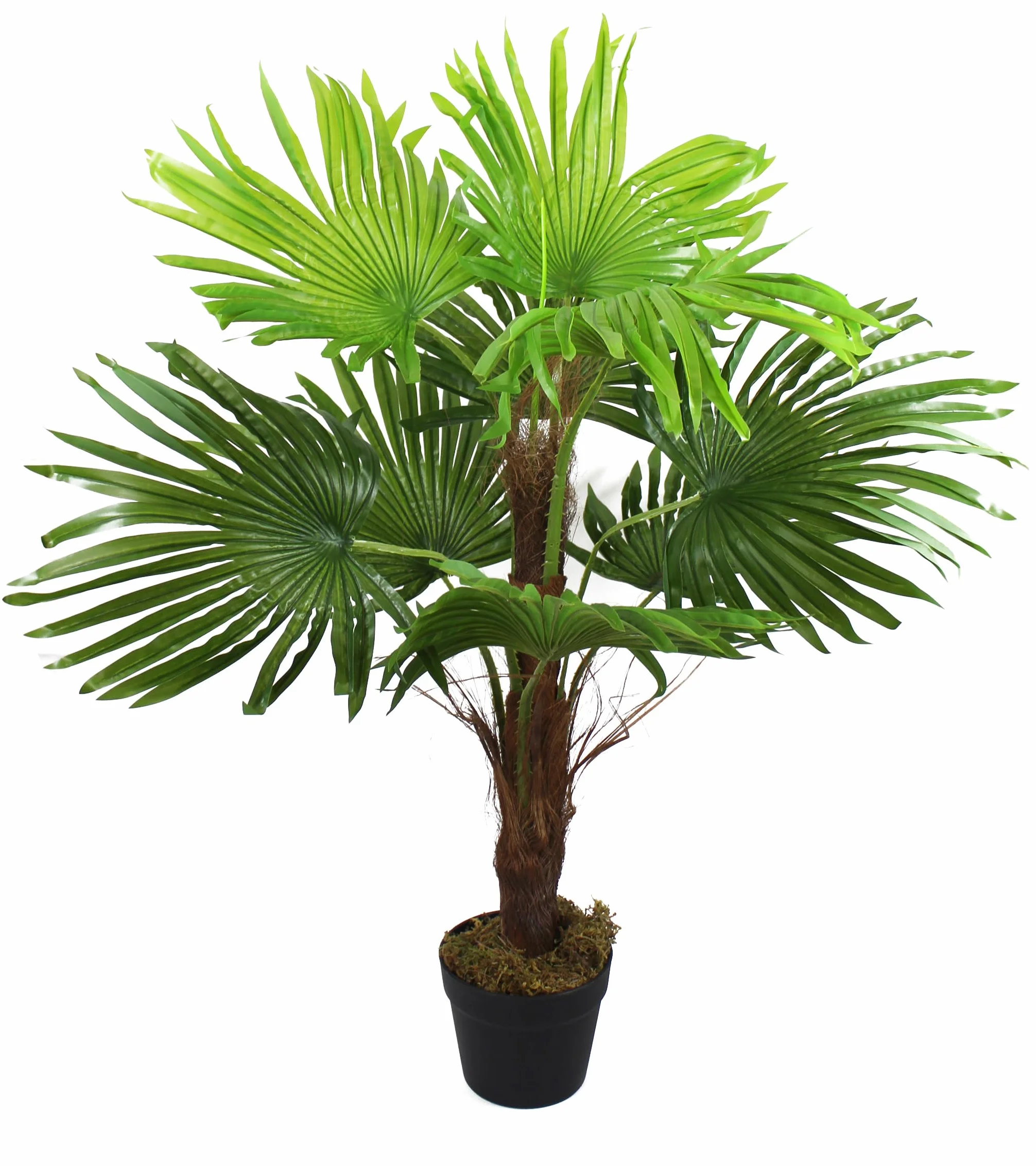 Palmier Artificiel 90 cm 9 Feuilles Plante Tropicale décorative en Pot