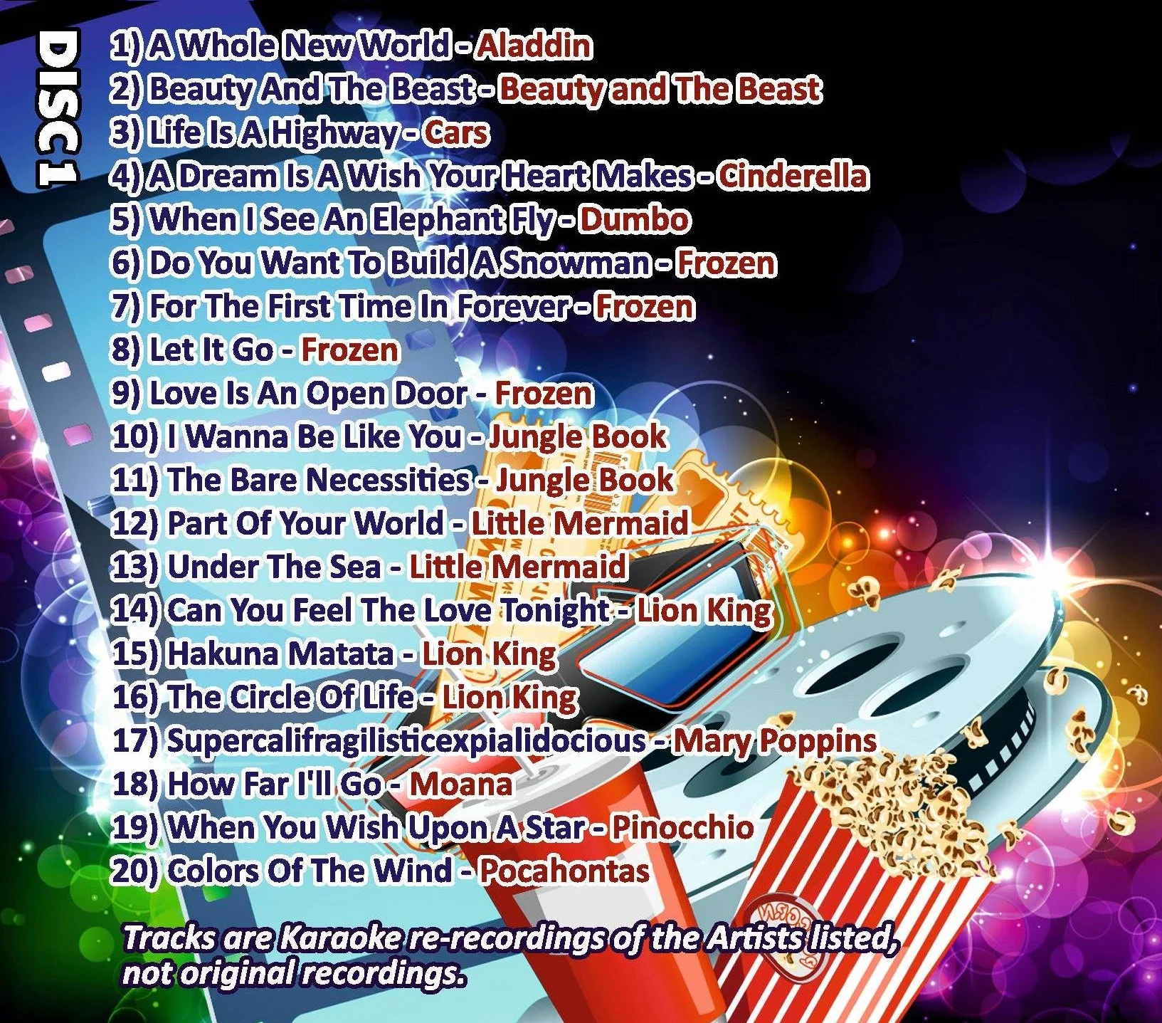 Mr Entertainer Big Hits of Kids Movies Double G Pack 40 Top Songs Chantez les chansons de Disney et plus de films pour enfants
