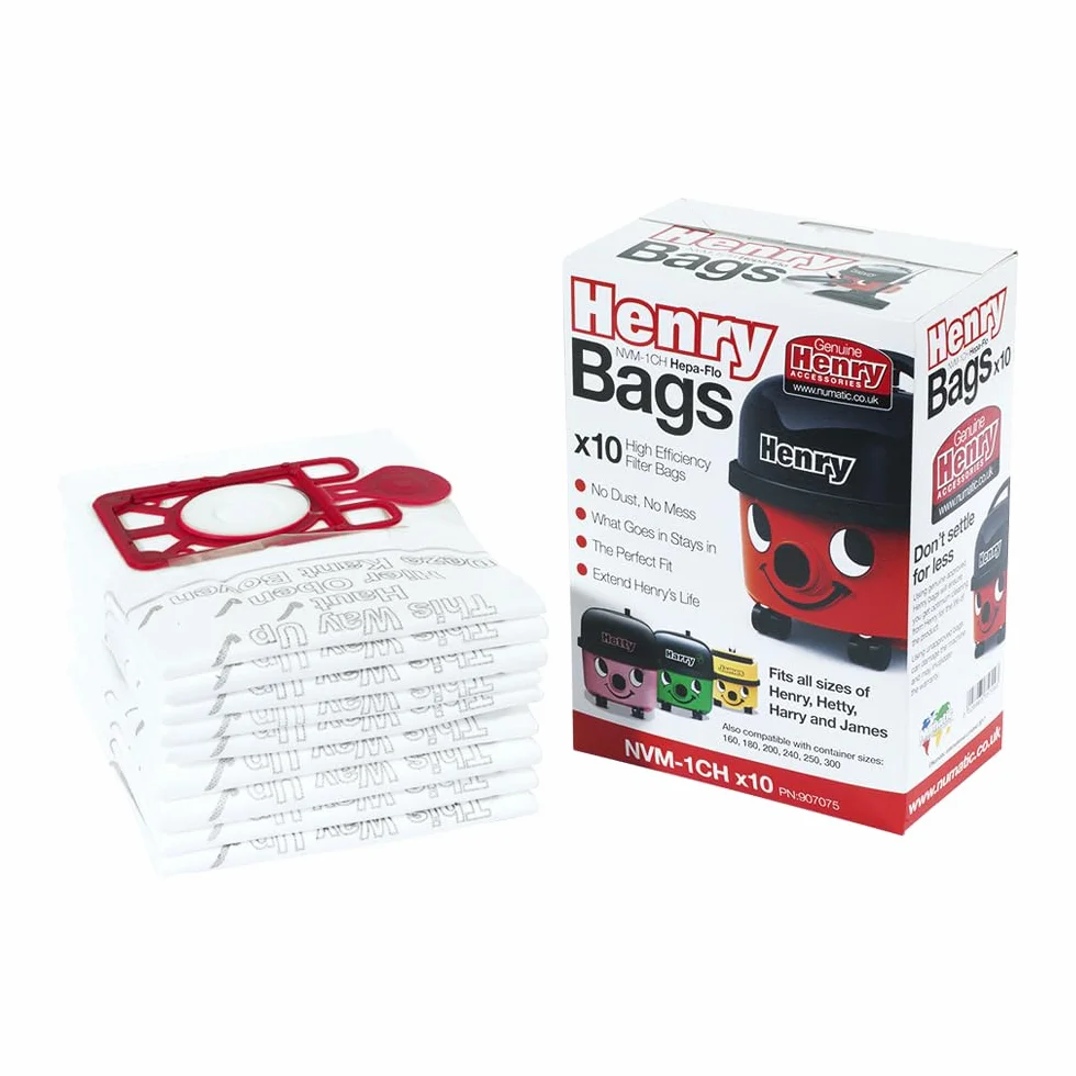 Numatic NVM-1CH Henry Cleaner Bags 1 Box Pack of 10