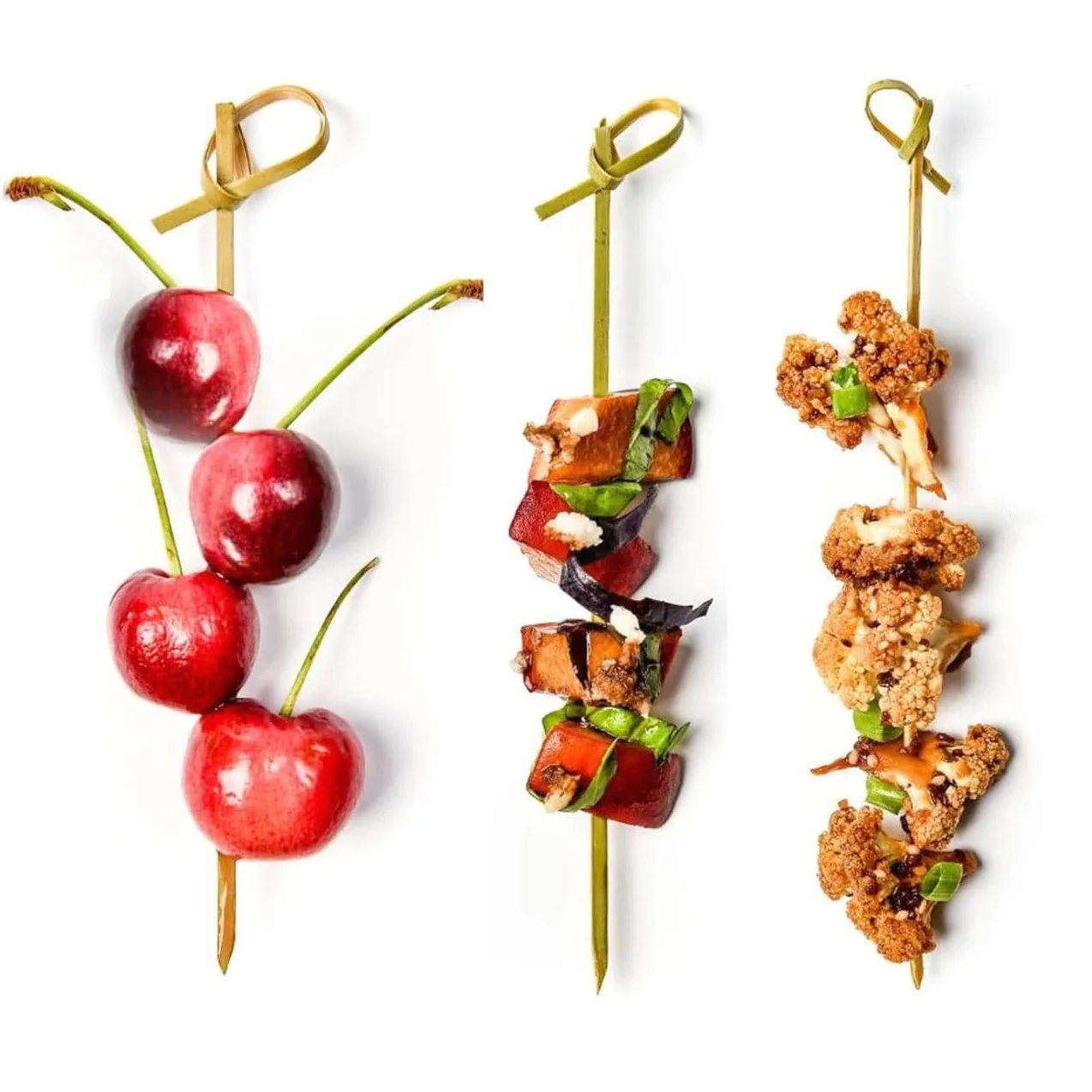 Pics à Cocktail Cure Dents en Bambou 7cm Lot de 100 - Brochettes Apéritifs pour Fête