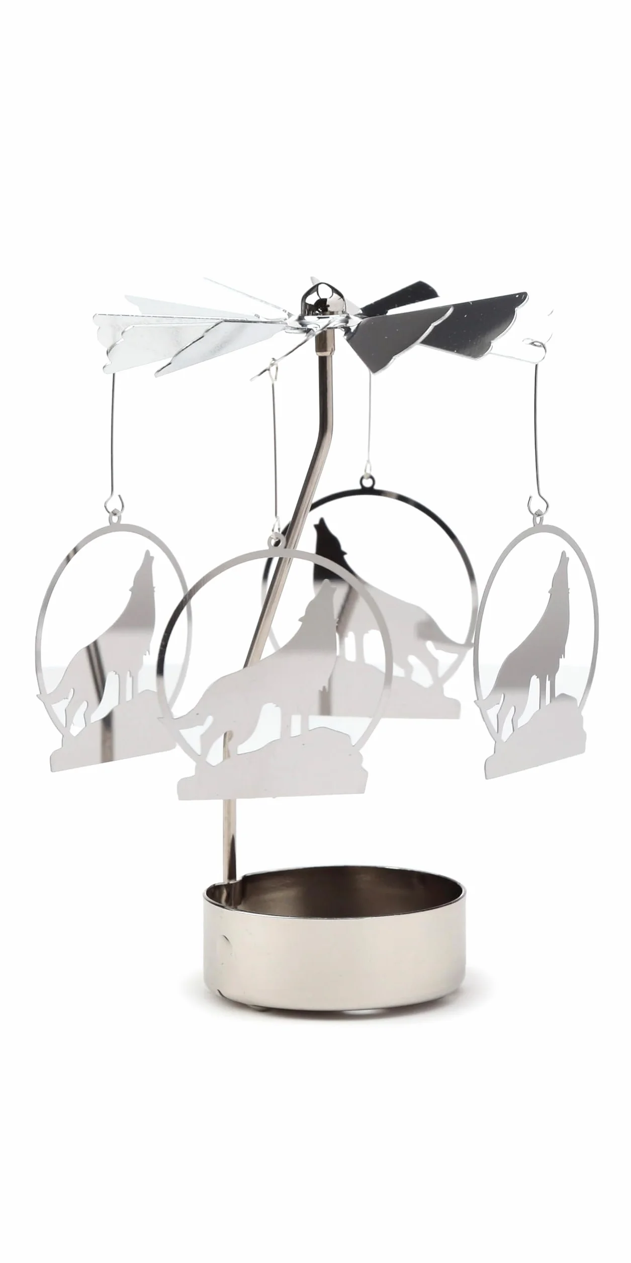 Puckator Bougeoir Rotatif en Forme de Loup Hurlant - Décoration d'intérieur - Accessoires de Salon