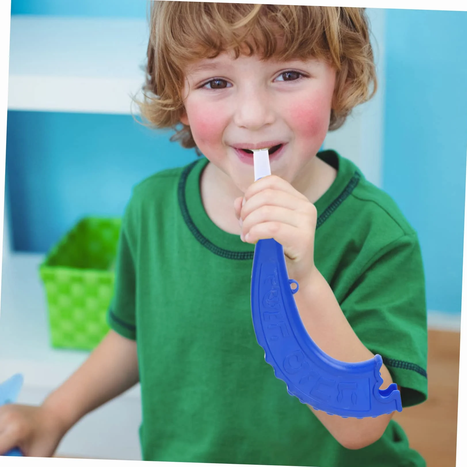 Toyvian 4 Pièces Corne Courbée Chofar Trompette Sifflet Plastique pour Enfants Fête