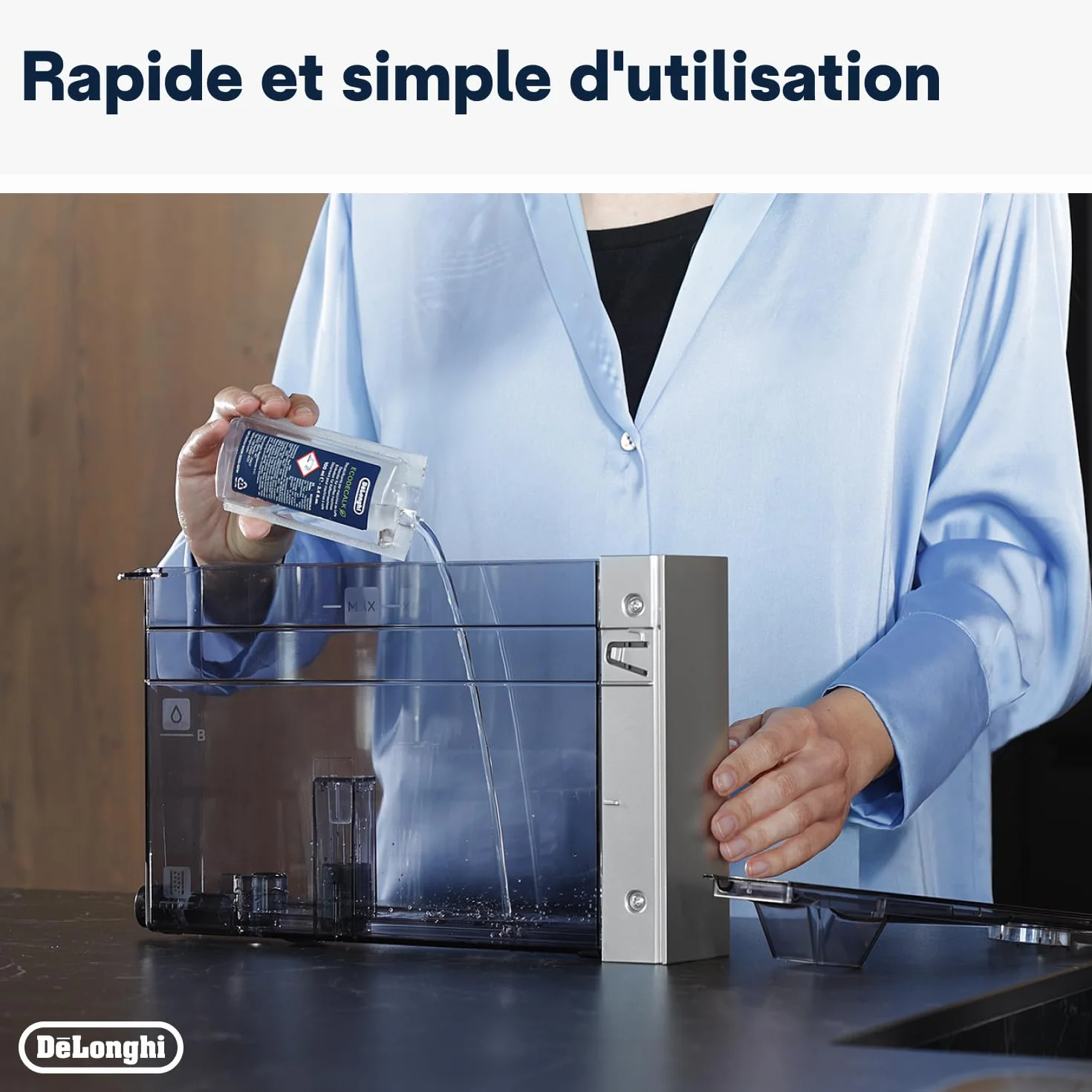 De'Longhi EcoDecalk Mini DLSC200 Anticalcaire Nokalk Machine à Café 2 x 100 ml Marron