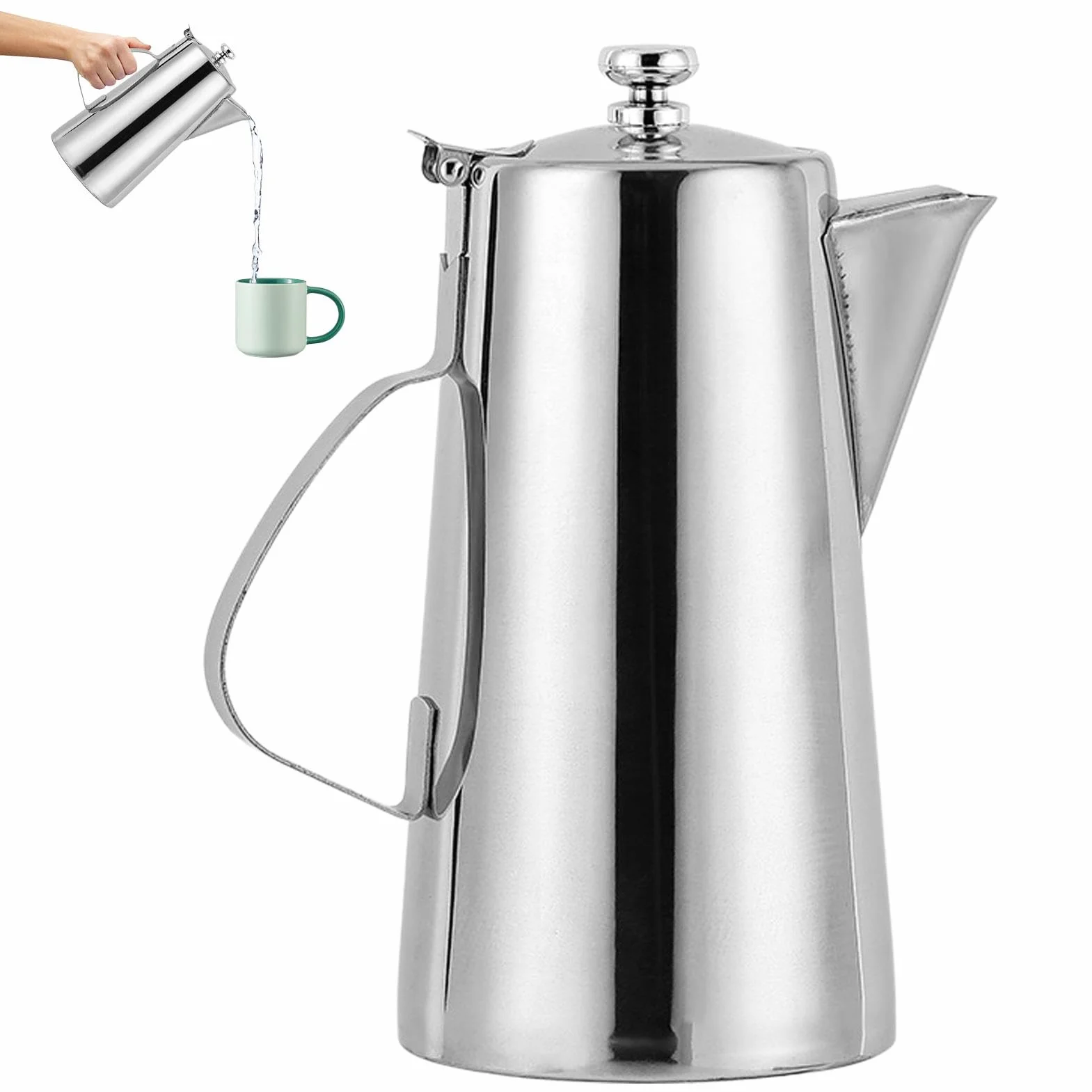 Pot à café en acier inoxydable carafe à boisson bouilloire d'eau froide pour maison bar hôtel