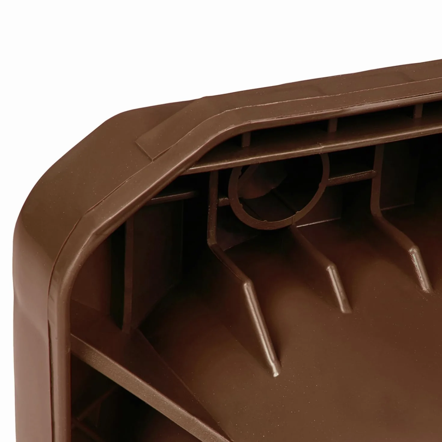 JESTIC Poubelle à roulettes 240 L Marron Tri Selectif garage XXL