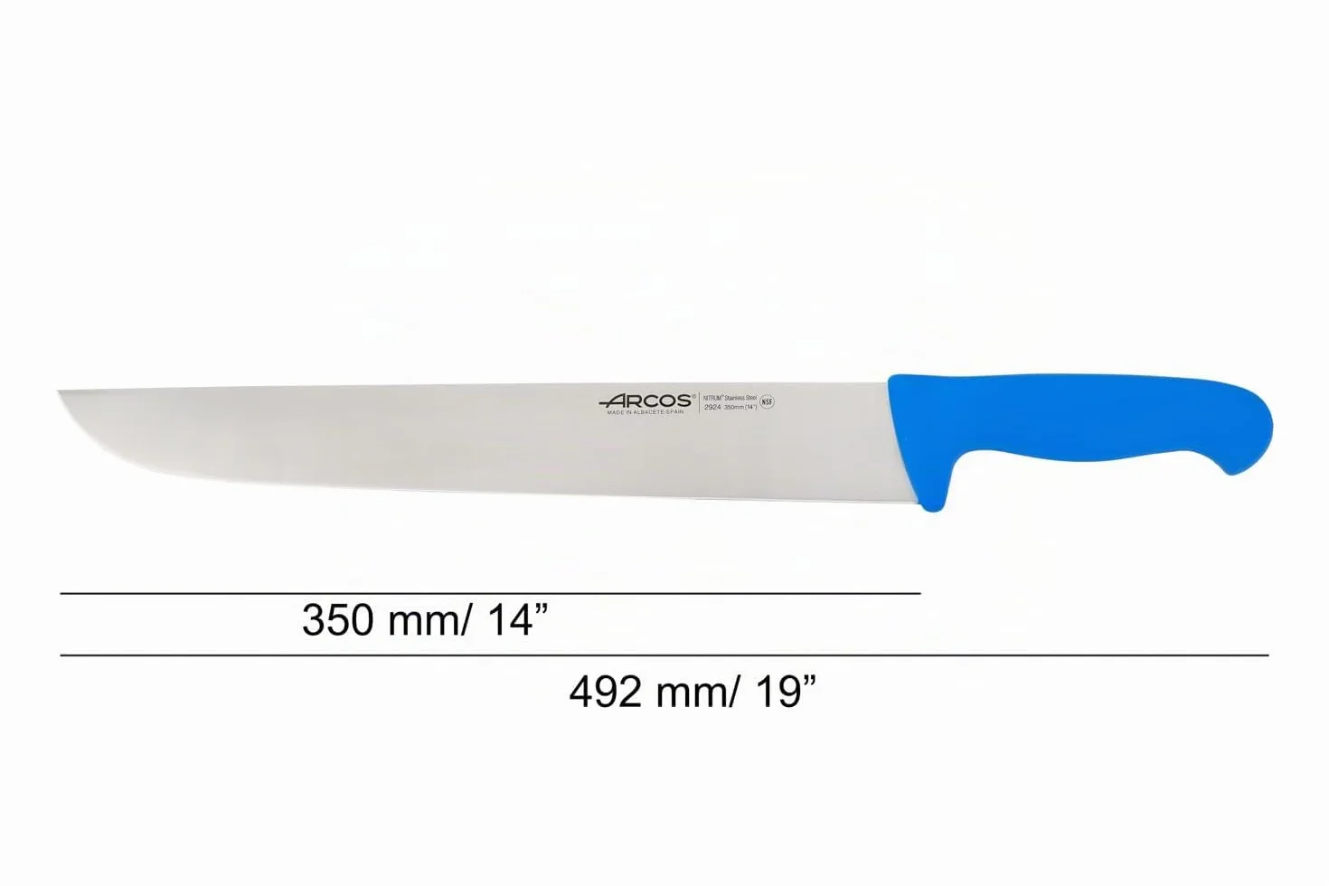 Arcos Couteau de Chef Professionnel 35 cm Lame Acier Inoxydable NITRUM Série 2900