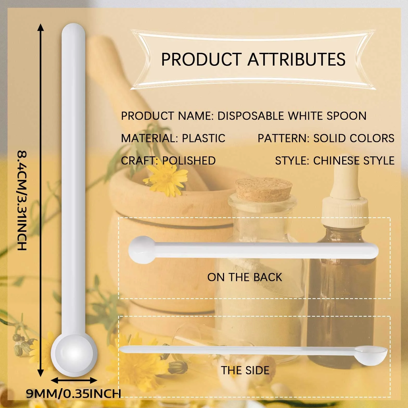 Cuillères à mesurer en plastique 150 ml lot de 50