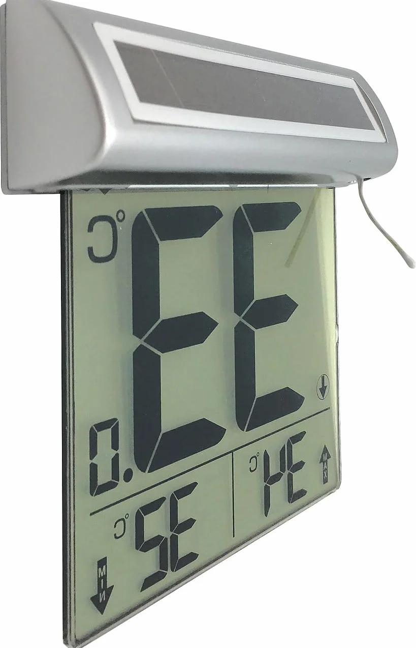 Infactory Thermomètre numérique solaire pour fenêtre