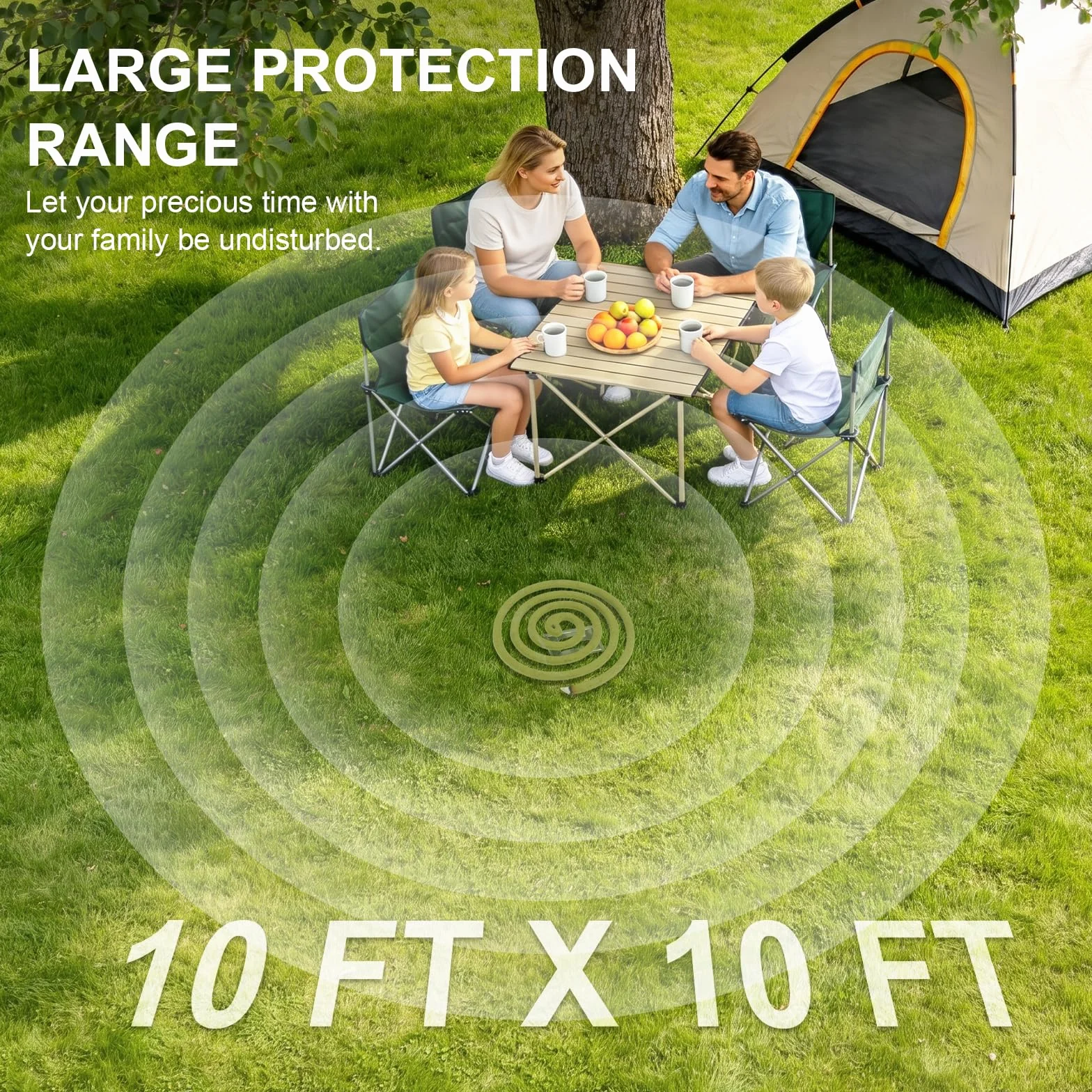 Spirales Encens Citronnelle 432 h 48 spirales 4 supports Intérieur Extérieur Jardin Camping