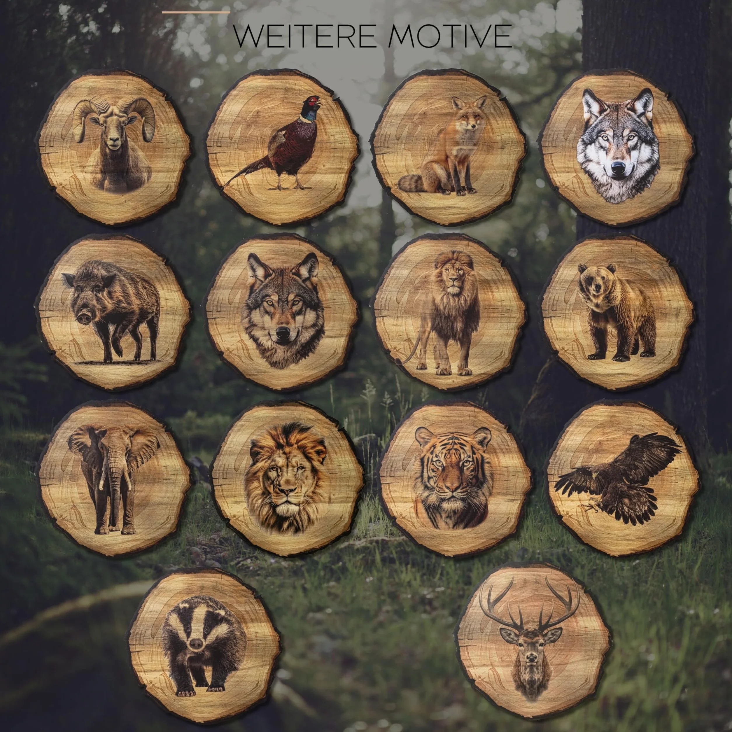 Tableau mural cerf 45 cm DARO Design – Impression d'art prête à accrocher décoration chasse nature animaux