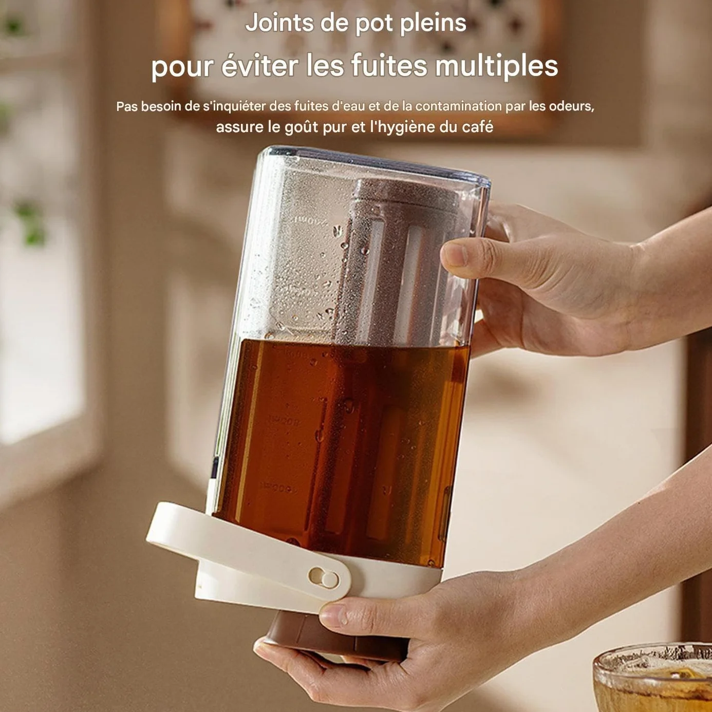 Pichet À Thé Glacé Limonade Transparent 1L Anti-Fuites Stockage Boissons