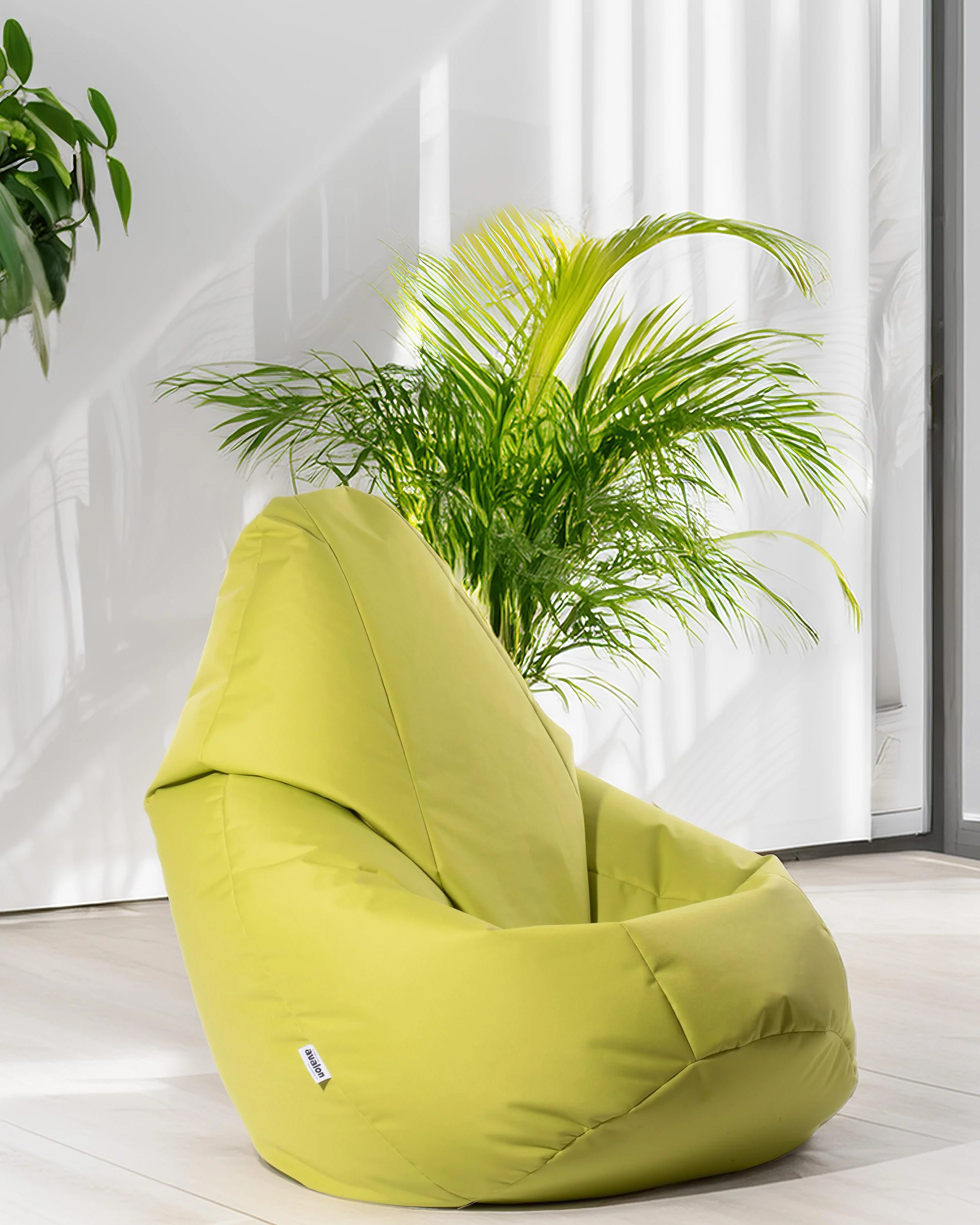 Avalon Jive Pouf rembourré en tissu technique indéchirable, taille S Vert foncé