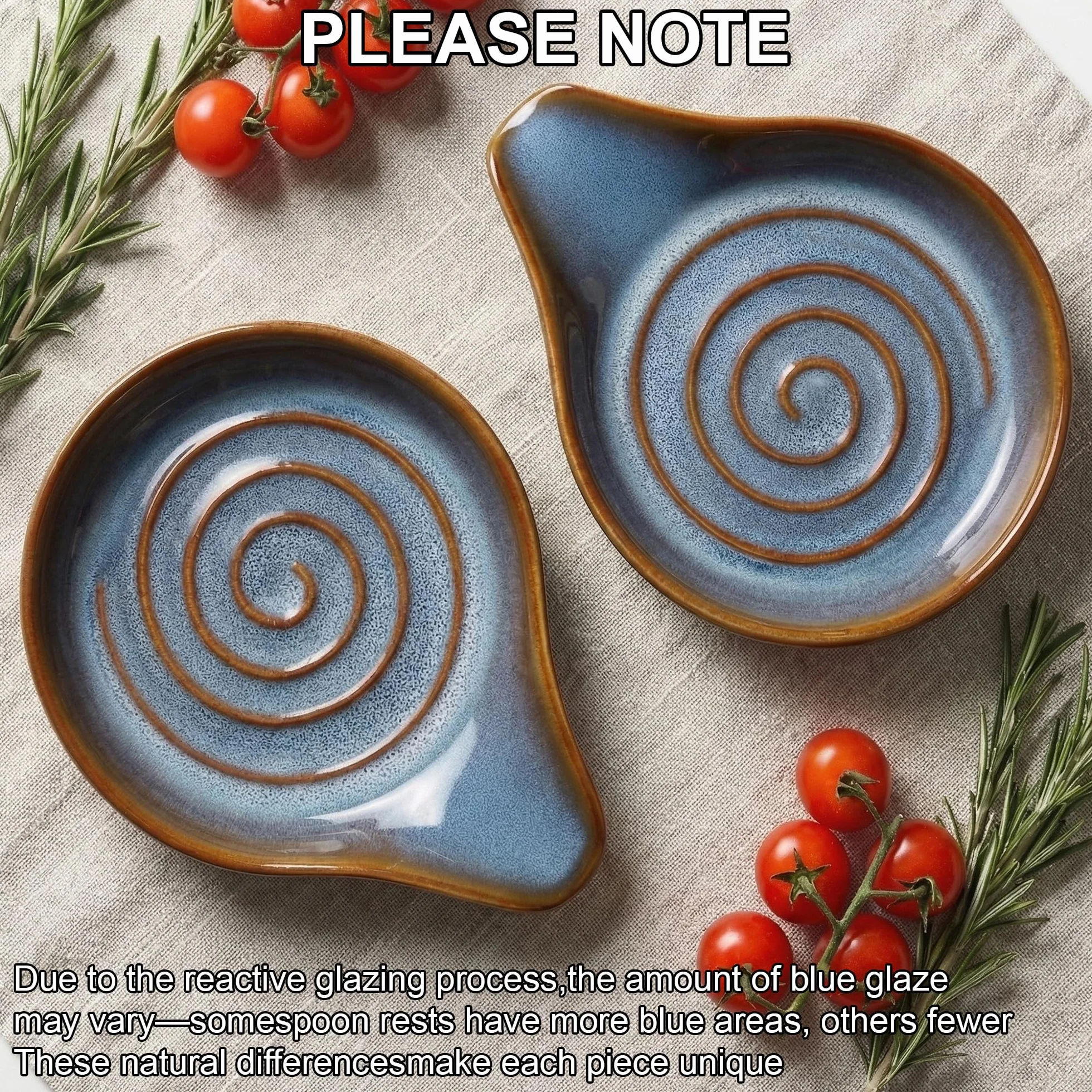 Repose Cuillère Cuisine en Céramique, Porte-Cuillère Multifonction pour Ustensiles de Cuisine, Lavable au Lave-Vaisselle