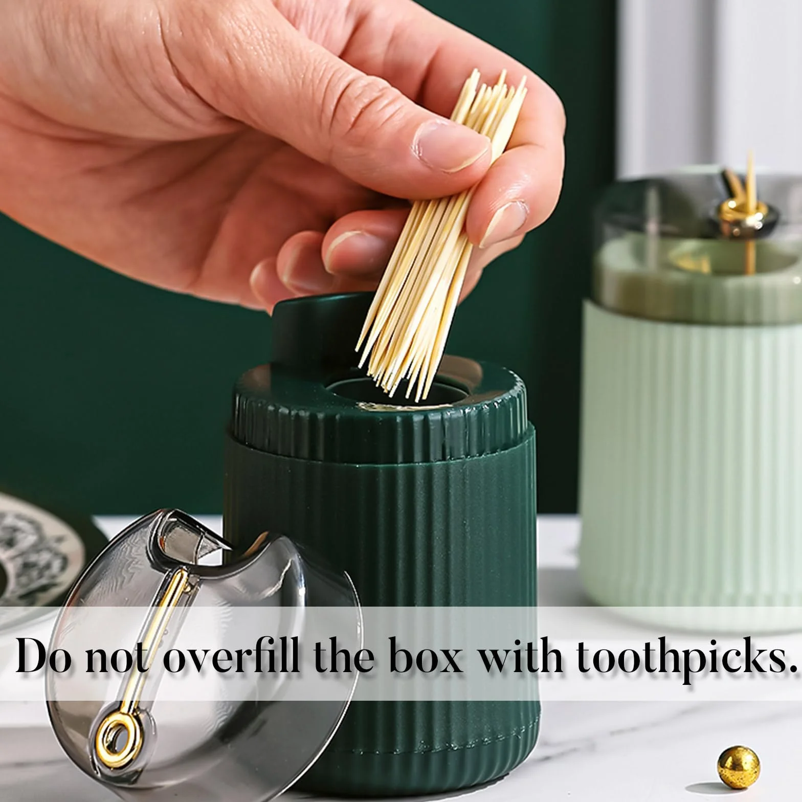 Distributeur Automatique de Cure-Dents Pop-Up Lot de 3 Multicolore