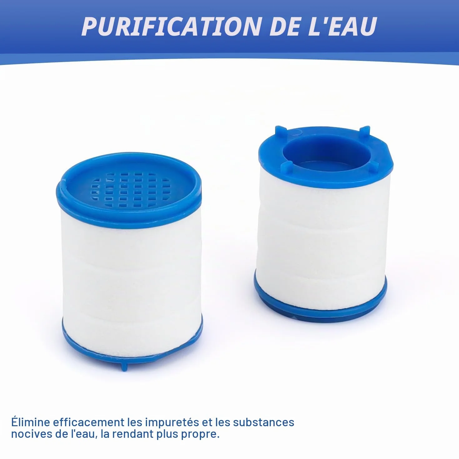 HASLED Pièces Élément de Filtre a Eau Robinet Anti Calcaire en Coton PP pour Cuisine Salle de Bain