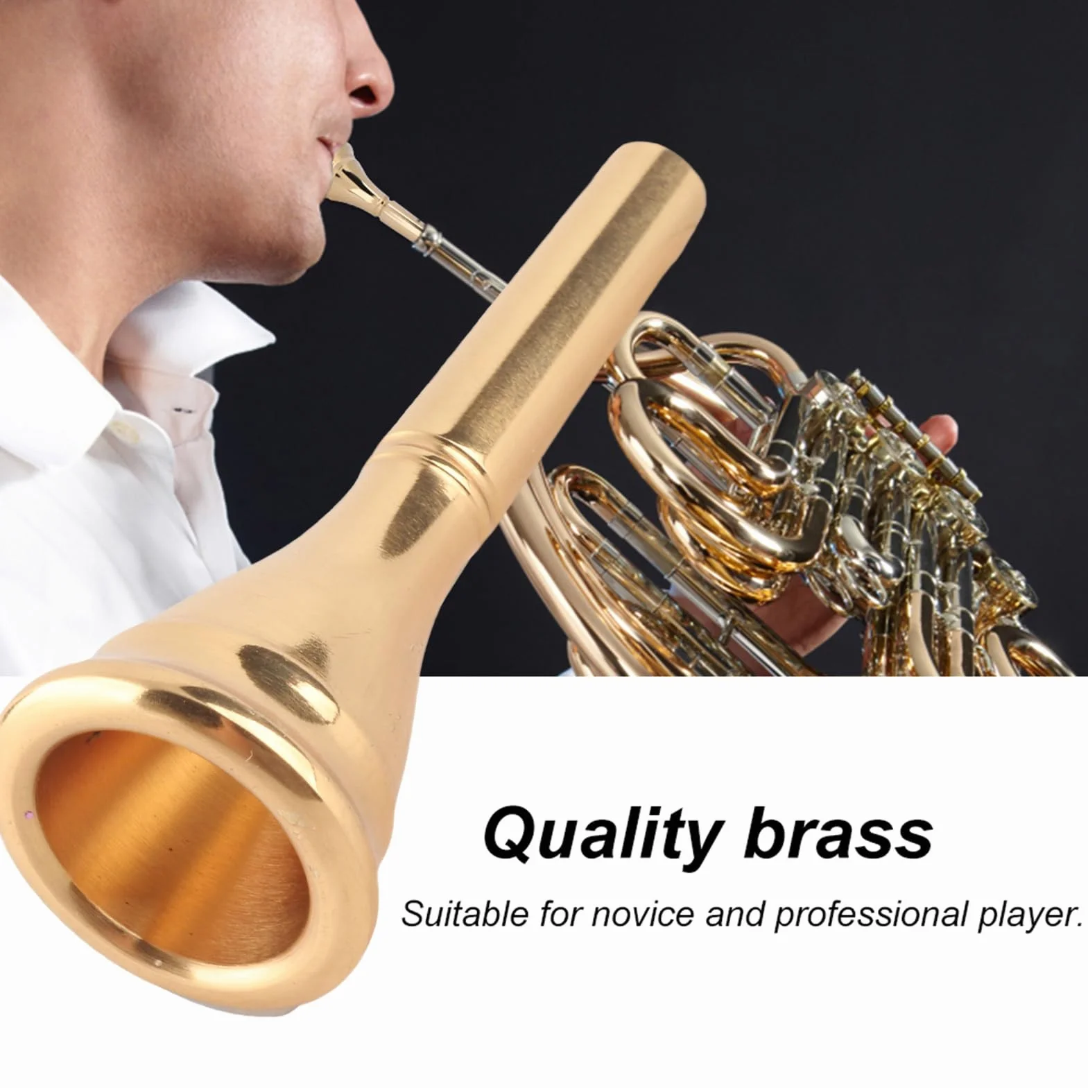 Embouchure de cor en laiton, pièce de rechange pour cor