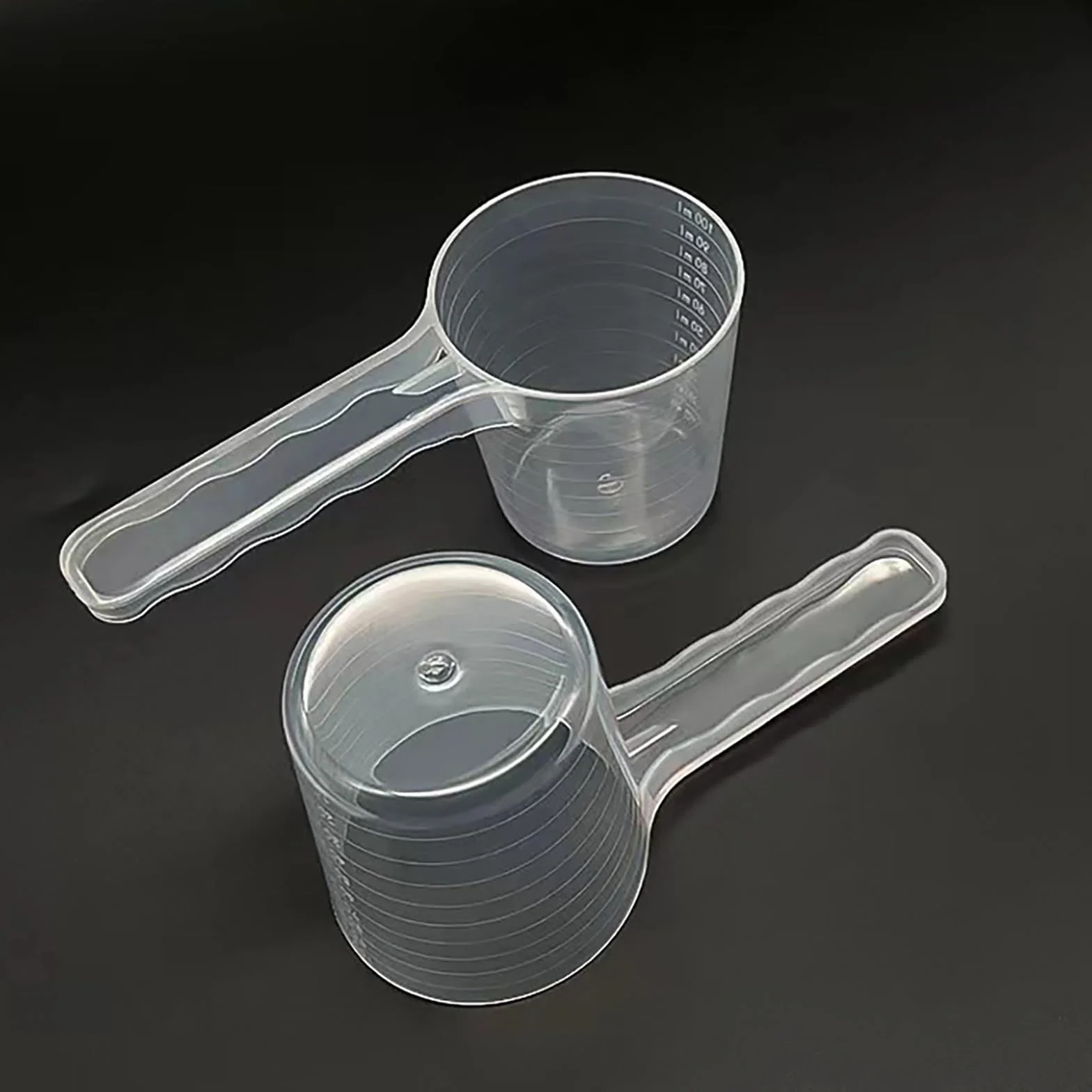 Cuillères à mesurer 100 ml lot de 2 plastique long manche pour nourriture animaux domestiques lessive