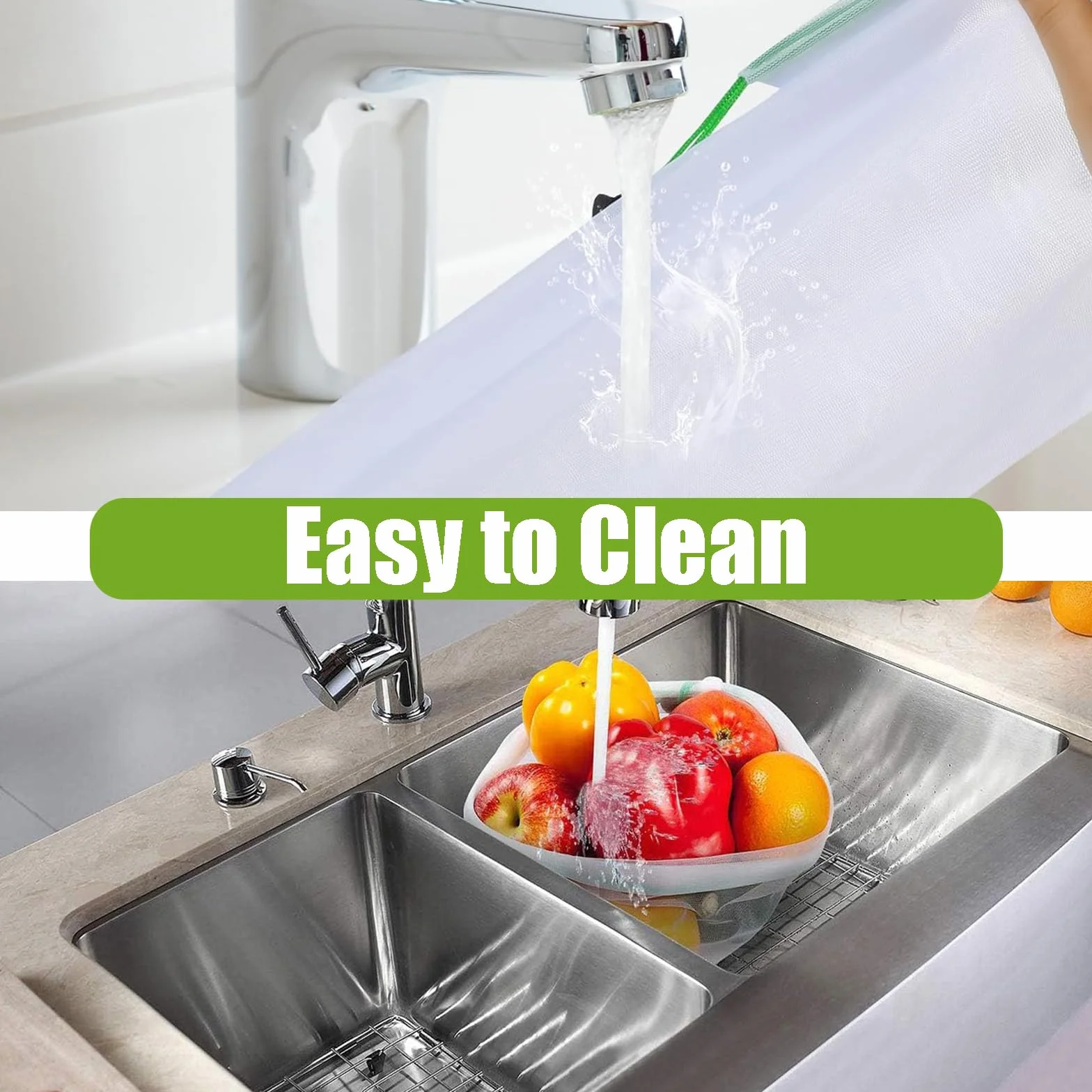 Sacs en Filet Réutilisables 8 PCS pour Fruits et Légumes avec Cordon de Serrage