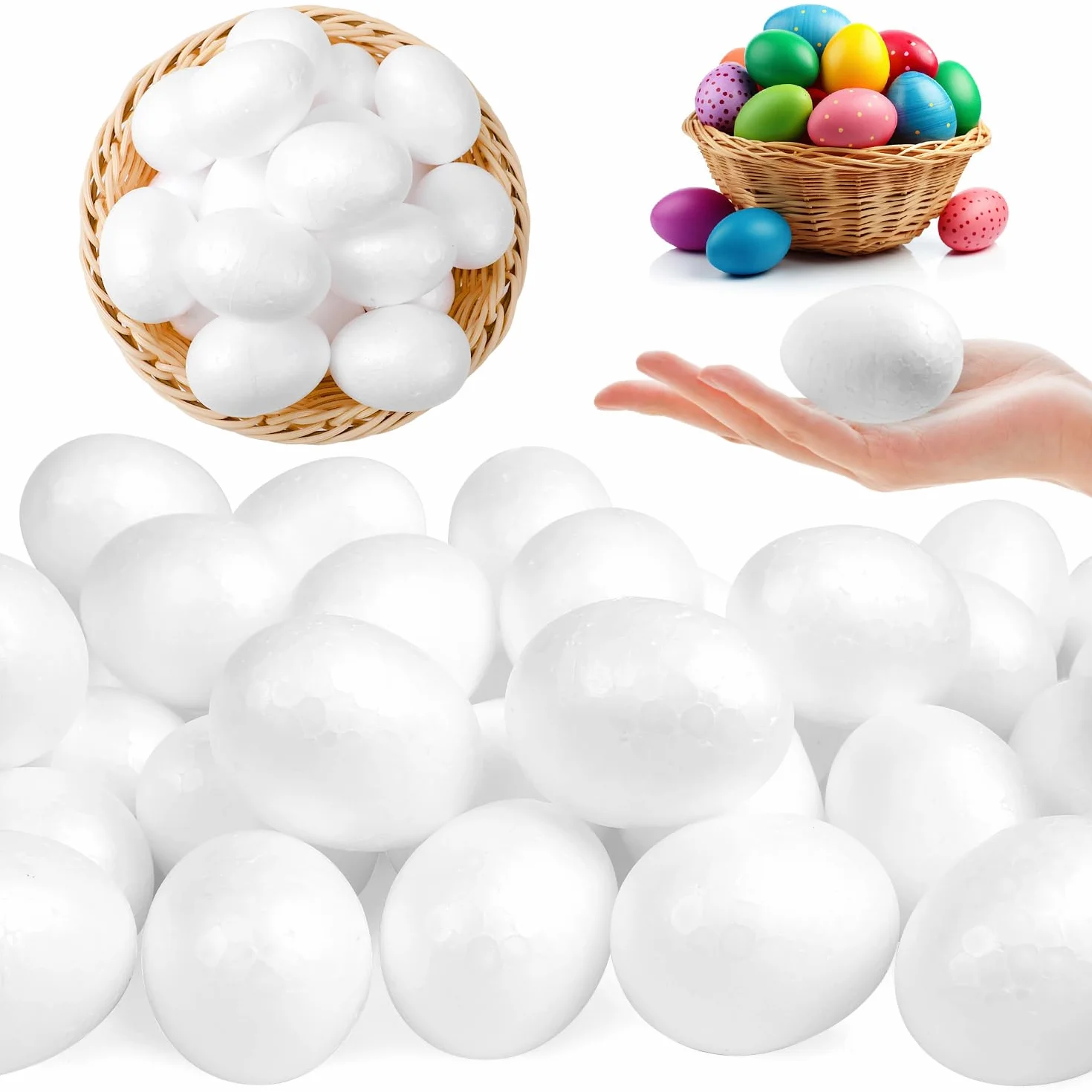 SULOLI Œufs de Pâques en Plastique 6cm Lot de 25 Décorations DIY