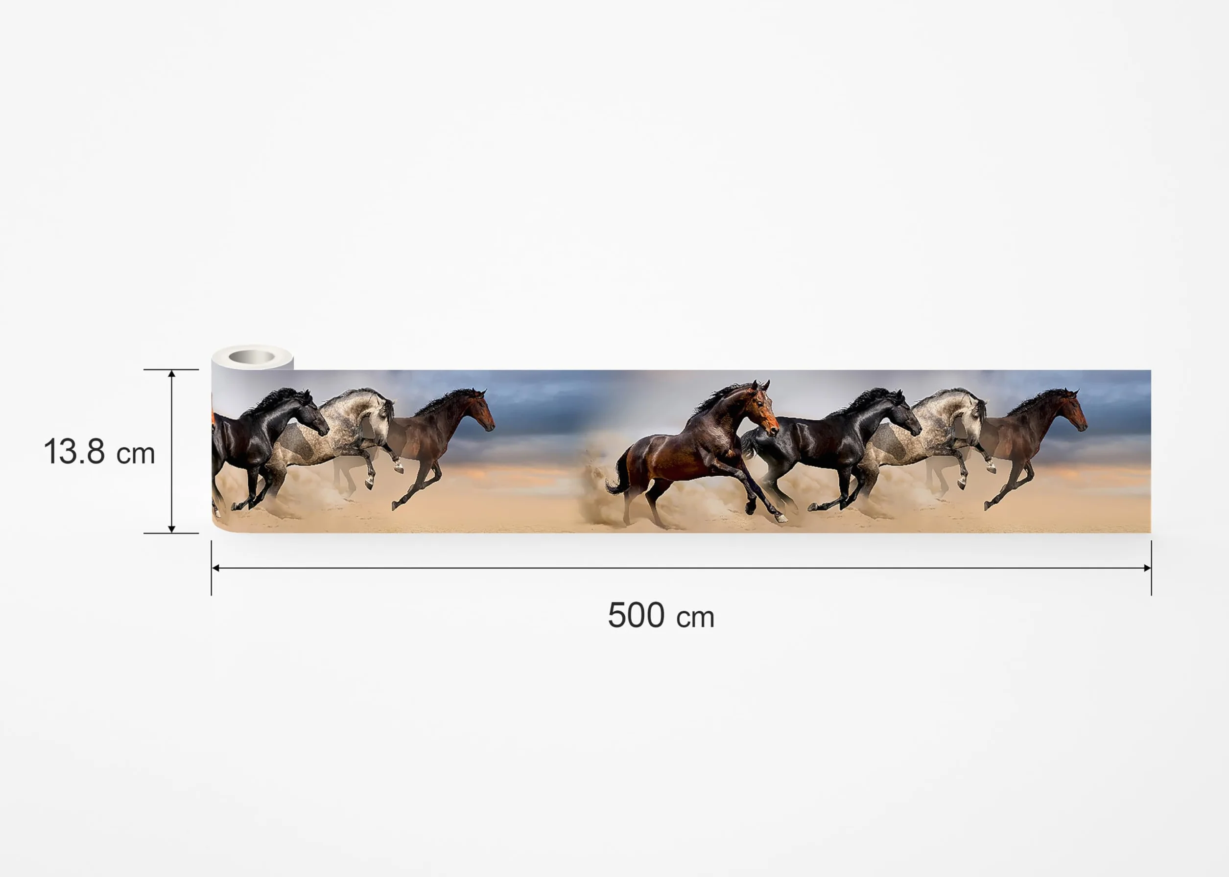 Sticker Mural Frise Autocollante Chevaux AG Design 0,14 x 5 m