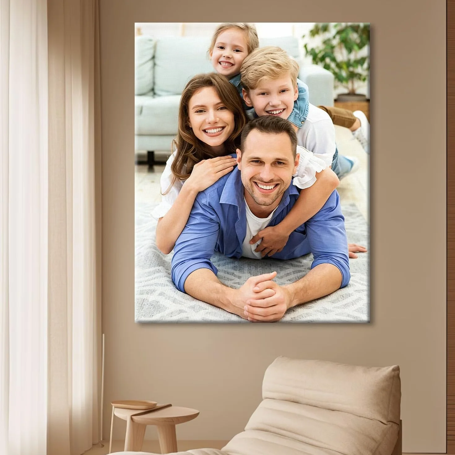 LANZOL Impression sur toile personnalisée 60 x 40 cm art mural décoration maison