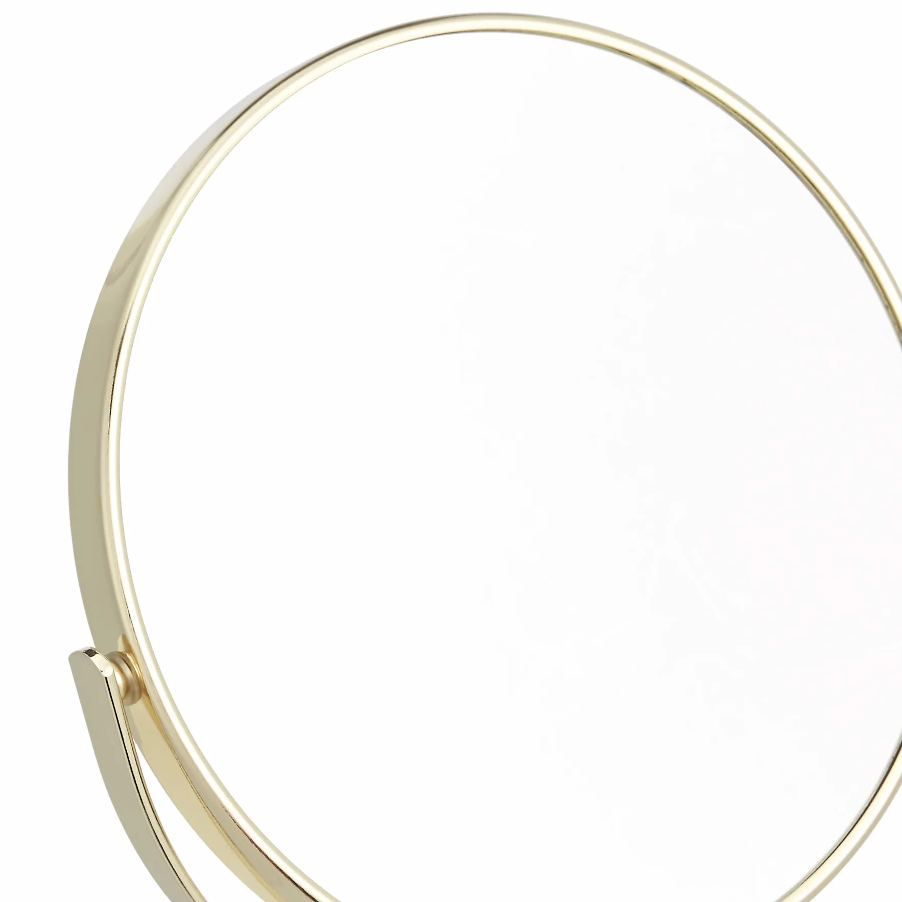Amazon Basics Ronde Montage sur Table Miroir grossissant sur Pied doré 18.3x12.5x30 cm