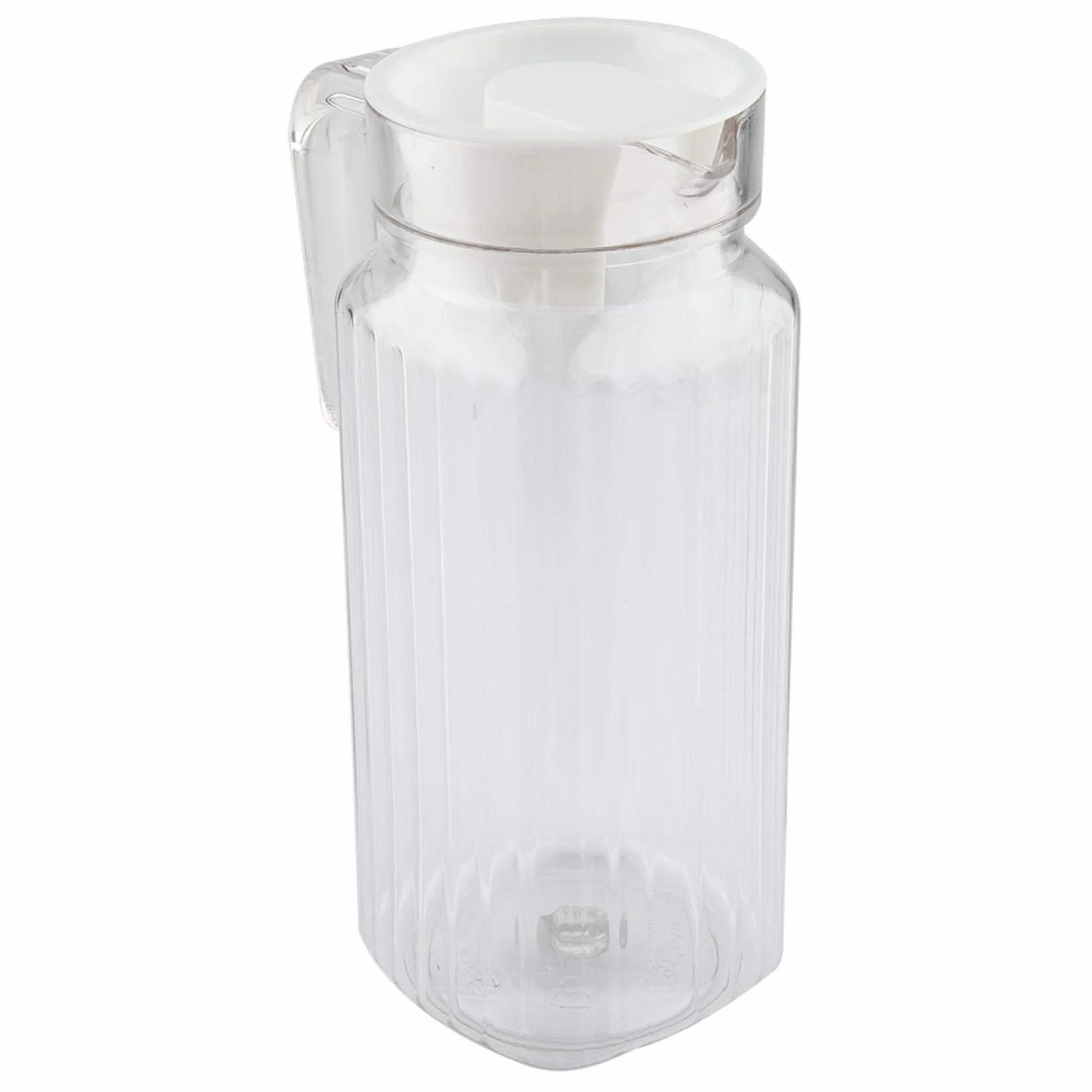 Pichet en Plastique 0,8 L Carafe Eau avec Couvercle Poignée