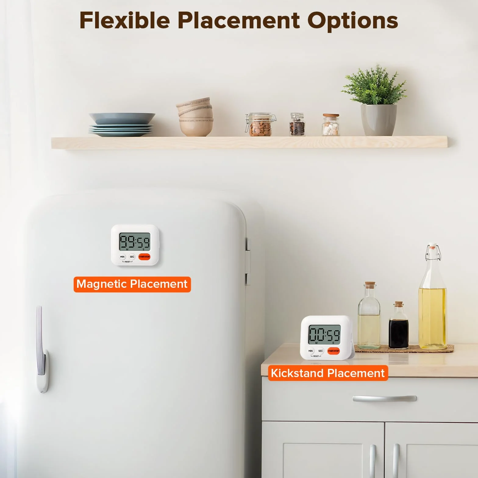 Minuteur Cuisine Time Timer avec Interrupteur d'alimentation, Pile AAA incluse